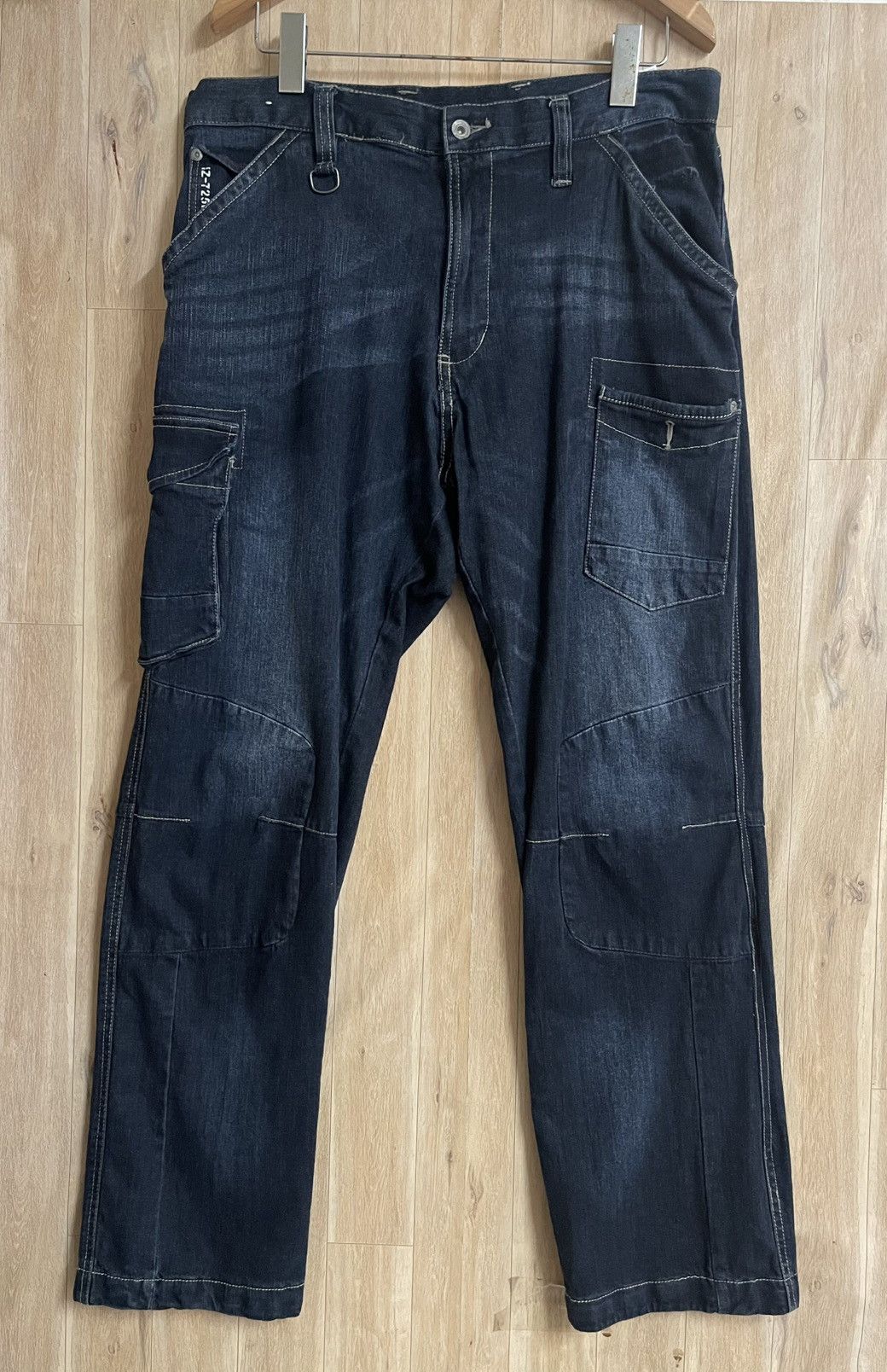 Japanese Brand Rare Biker Denim W35 L41.5 Multi Pockets Stretch Tactical Size US 35 - 1 Thumbnail