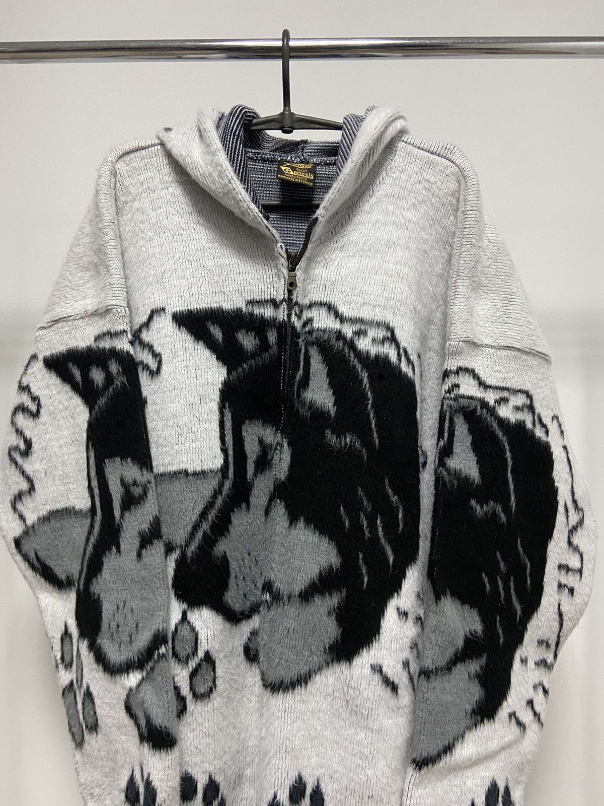 Japanese Brand × Vintage Wolves 🐺 Fleece Jacket Warm Vintage Zip Hoodie Size US XL / EU 56 / 4 - 2 Thumbnail
