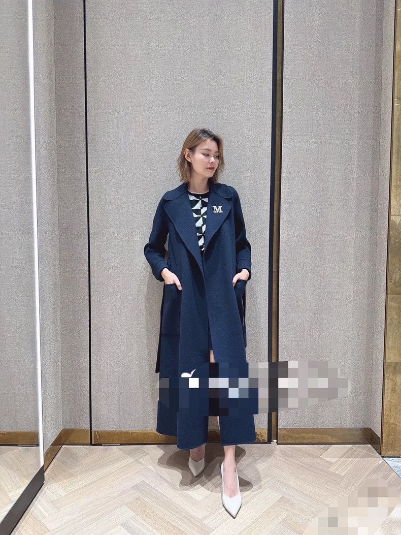 Max Mara Max Mara Dark blue wool coat Size S / US 4 / IT 40 - 5 Thumbnail