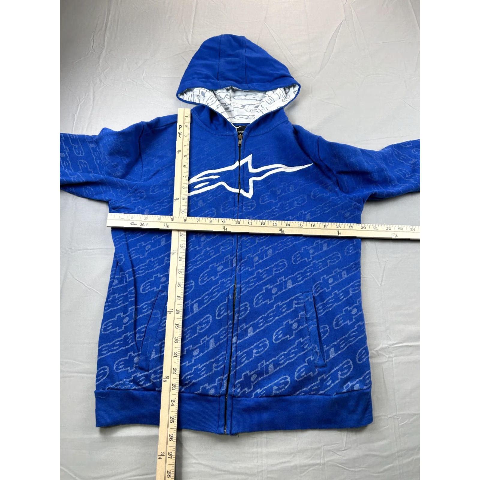 Alpinestars Alpinestars Hoodie Mens XS Blue Full Zip Fleece Graphic Sweatshirt Size US XS / EU 42 / 0 - 2 Thumbnail