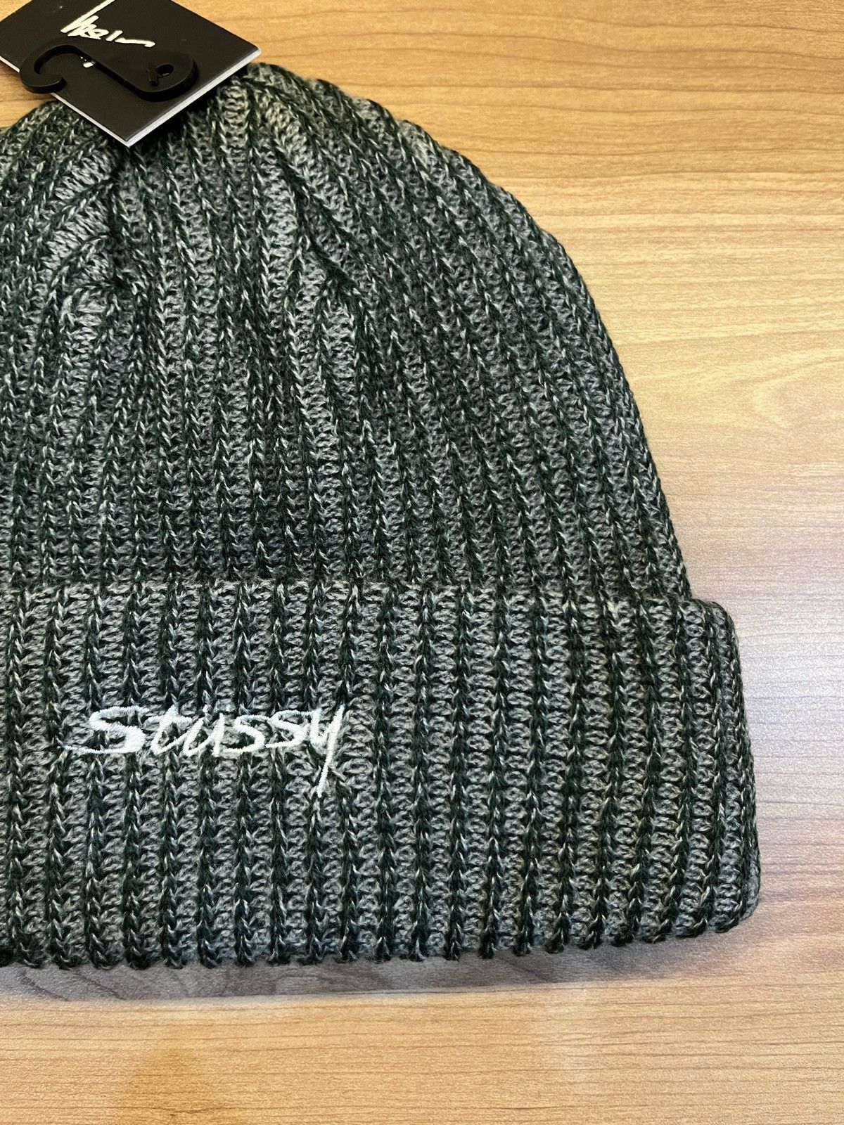 Stussy Stussy 2 Tone Knit Short Beanie Hat Size ONE SIZE - 2 Thumbnail