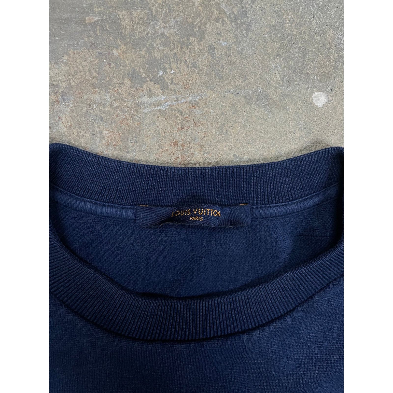 Louis Vuitton LV Monogram Pocket Tee Navy Used Small Size US S / EU 44-46 / 1 - 3 Thumbnail