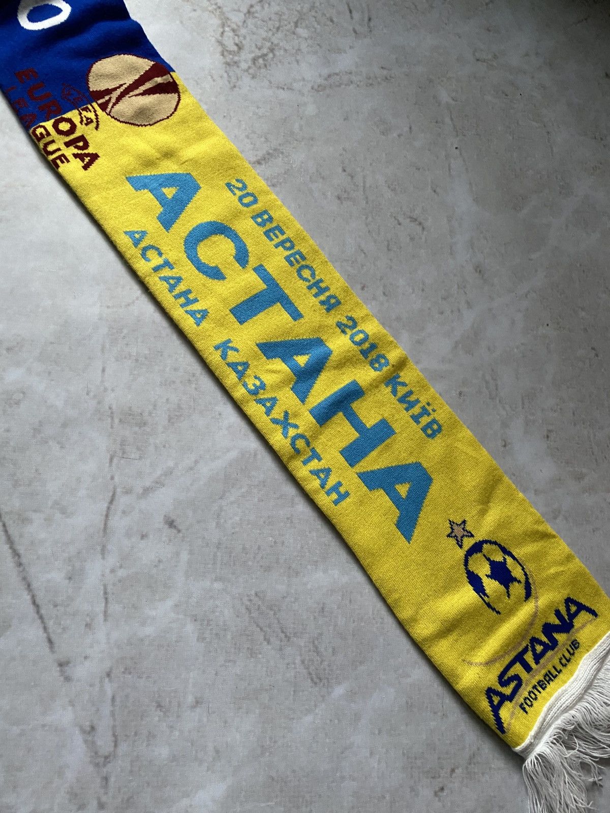 Vintage Vintage Dynamo Kyiv Астана 2018 Soccer Jersey Scarf UEFA EU Size ONE SIZE - 2 Thumbnail