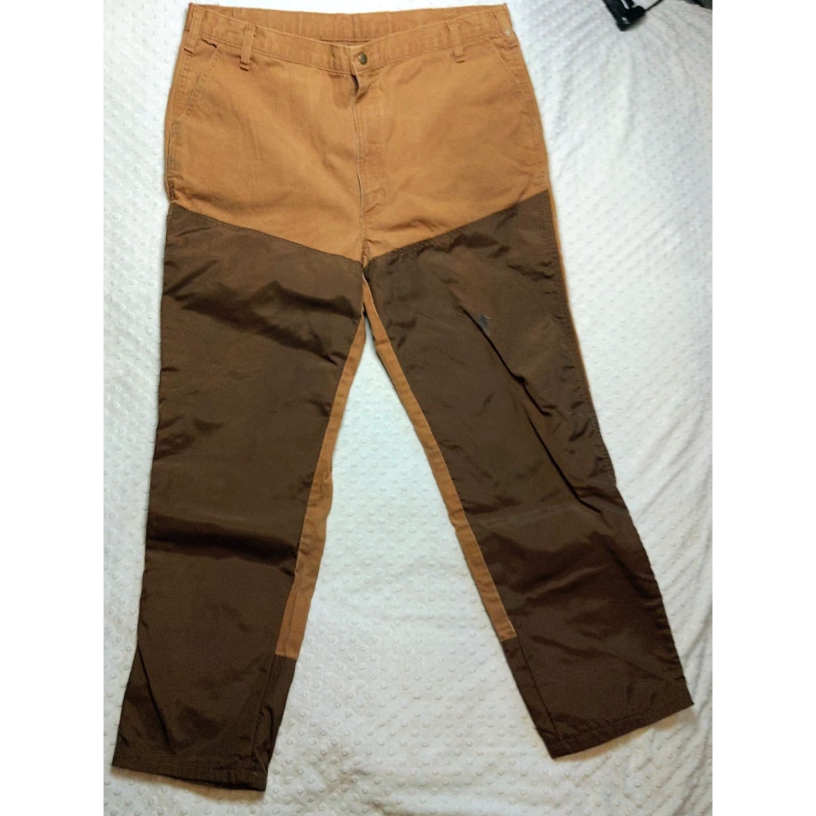 Vintage Duxbak Pants Mens 42 x 31 Brown Relaxed Straight Canvas Rugged 80s Carpenter 5-Pocket Outdoor USA 90s Mens Size US 42 / EU 58 - 2 Thumbnail