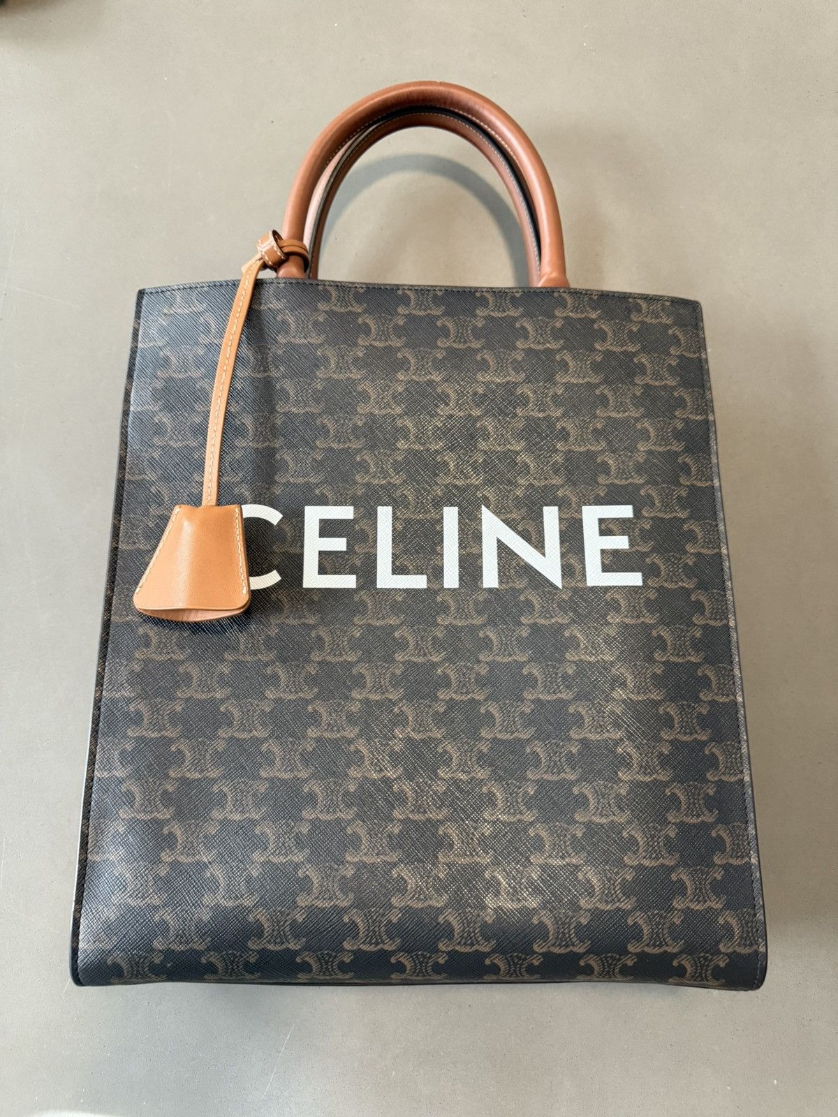 Celine Celine Vertical Cabas Tote Triomphe Coated Canvas Large Size ONE SIZE - 1 Thumbnail