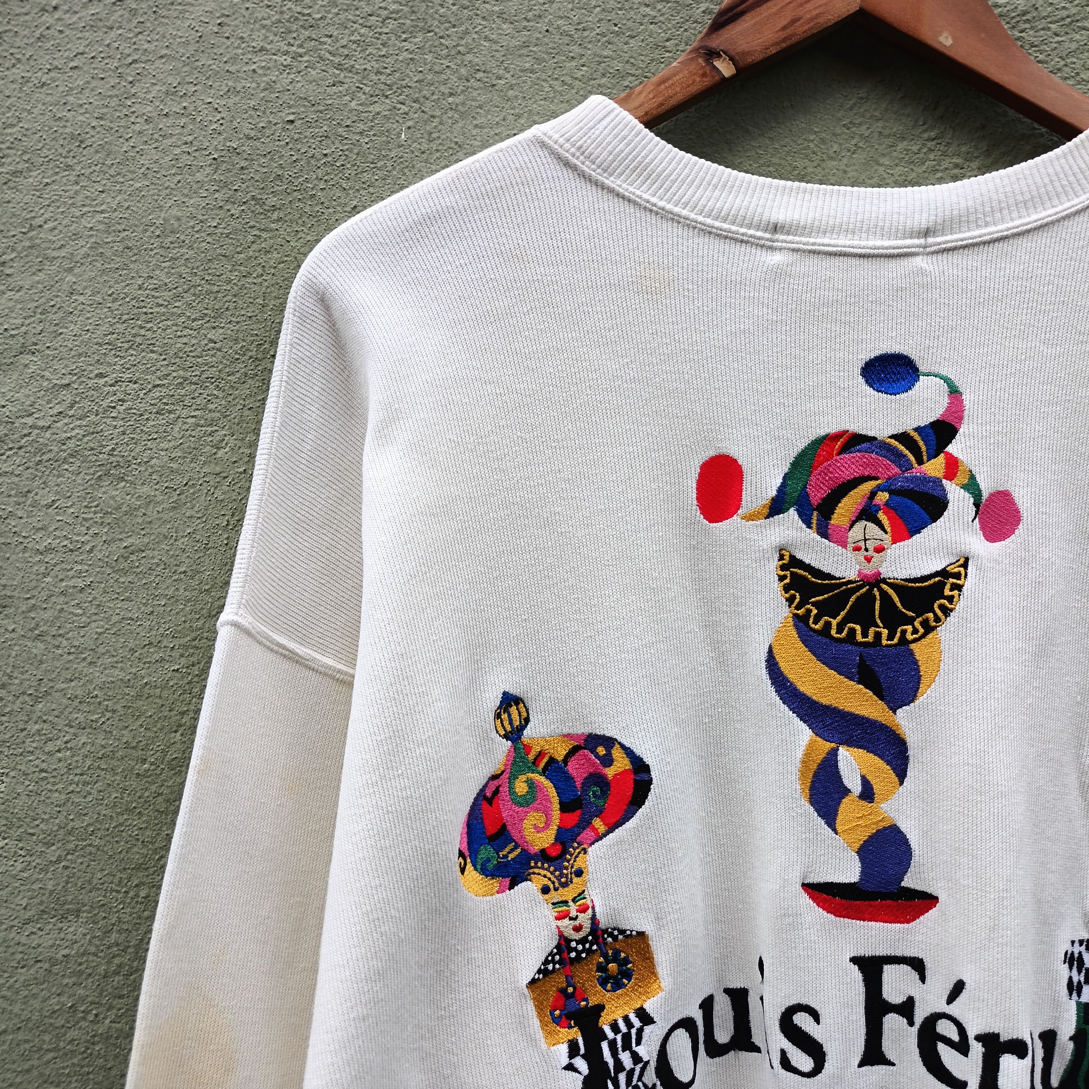 Designer × Vintage Louis Feraud Sweatshirt Size US XL / EU 56 / 4 - 3 Thumbnail