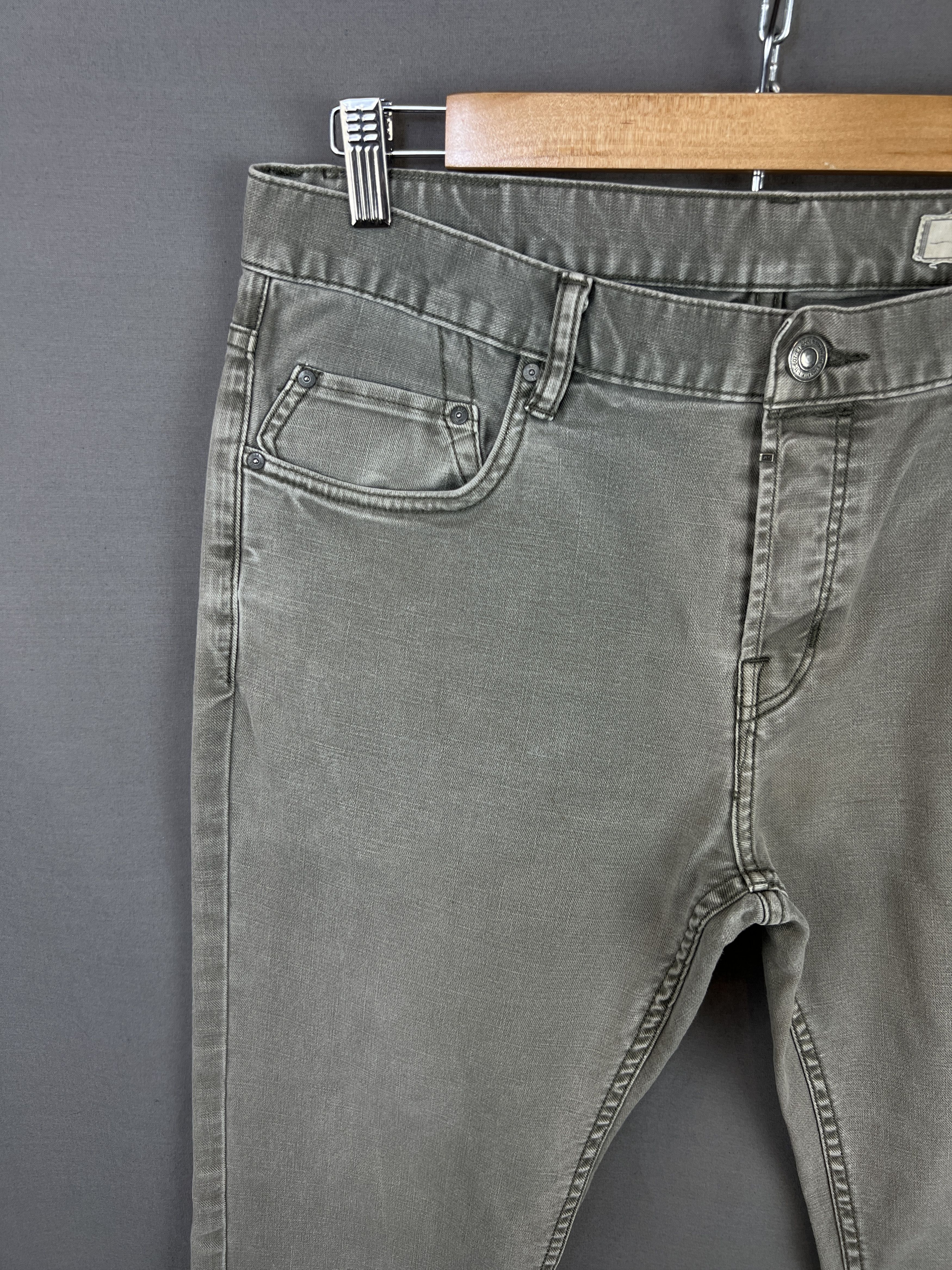 Allsaints Allsaints Sodium Iggy Washed Gray Denim Pants Size US 34 / EU 50 - 5 Thumbnail