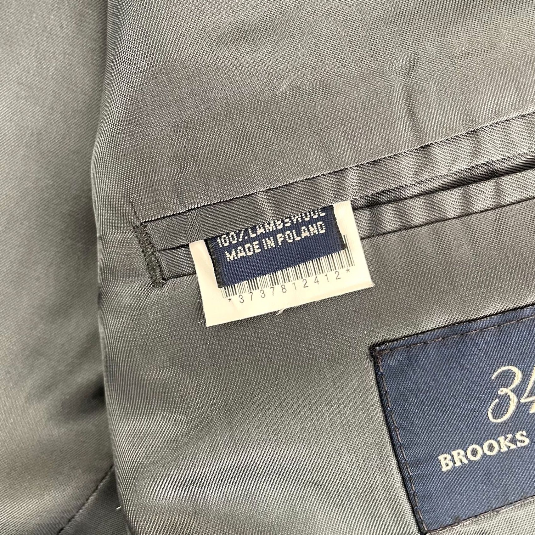 Brooks Brothers VINTAGE Brooks Brothers Blazer Sports Coat Men 48L Grey LambsWool Houndstooth Tweed Notch Two-Button Size 48R - 5 Thumbnail