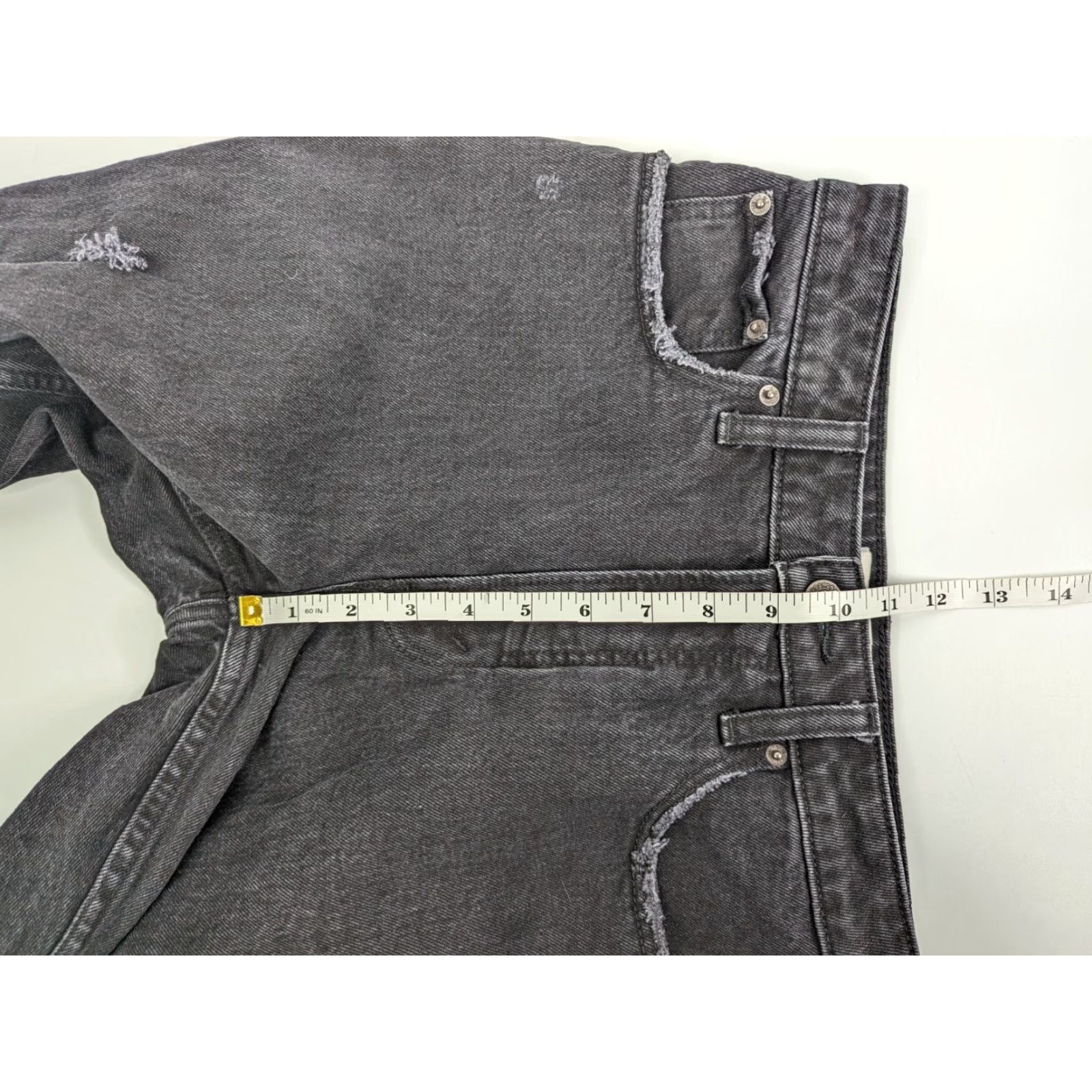 Abercrombie & Fitch Abercrombie & Fitch Curve Love The Skinny High Rise Black Distressed Jeans 26/2s Size 26" / US 2 / IT 38 - 7 Thumbnail