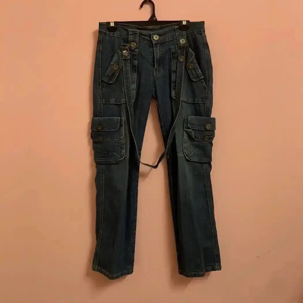 Edition Japan SICKS💥Japanese Vintage Jeans Bondage Punk Cargo Pants Size US 30 / EU 46 - 1 Thumbnail