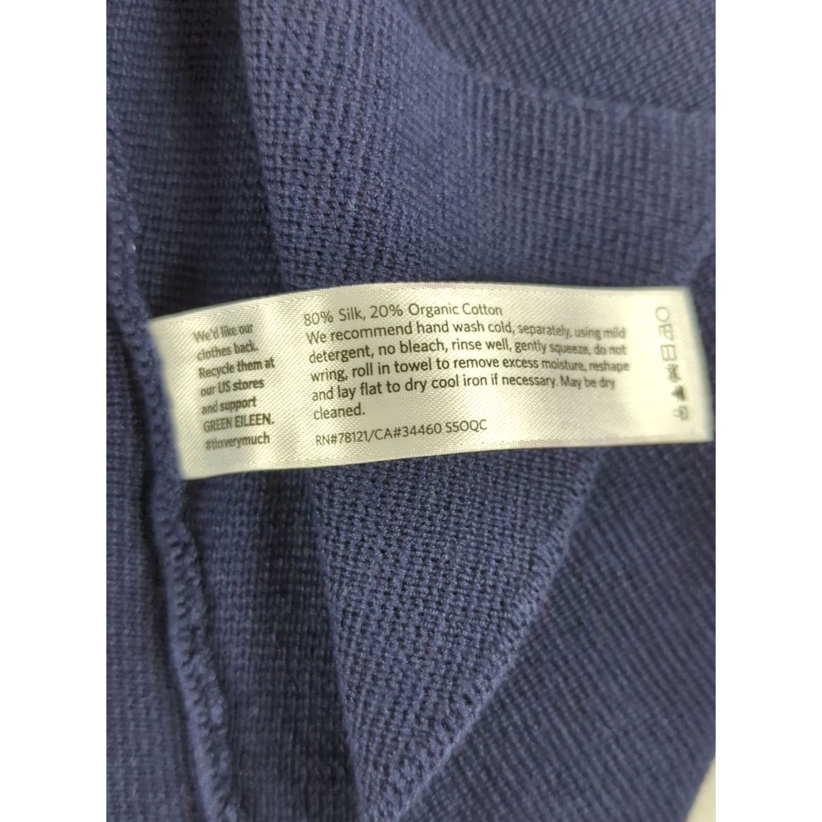 Eileen Fisher EILEEN FISHER Vest Women Small Navy Open Sleeveless Silk Cotton Blend Classic Stylish Open Neckline Knit Confident Casual Business Travel Size S / US 4 / IT 40 - 4 Thumbnail