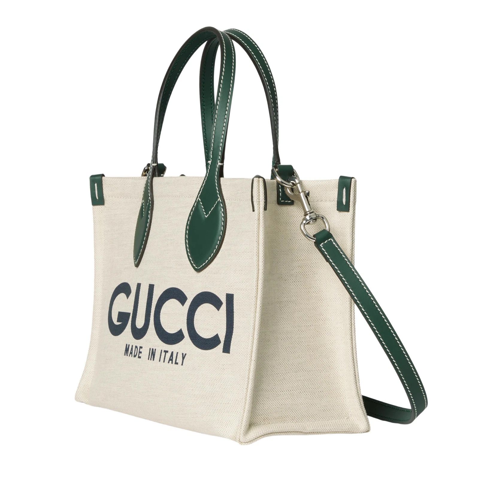 Gucci GUCCI Small Beige Cotton Tote Bag New & Authentic Size ONE SIZE - 2 Thumbnail