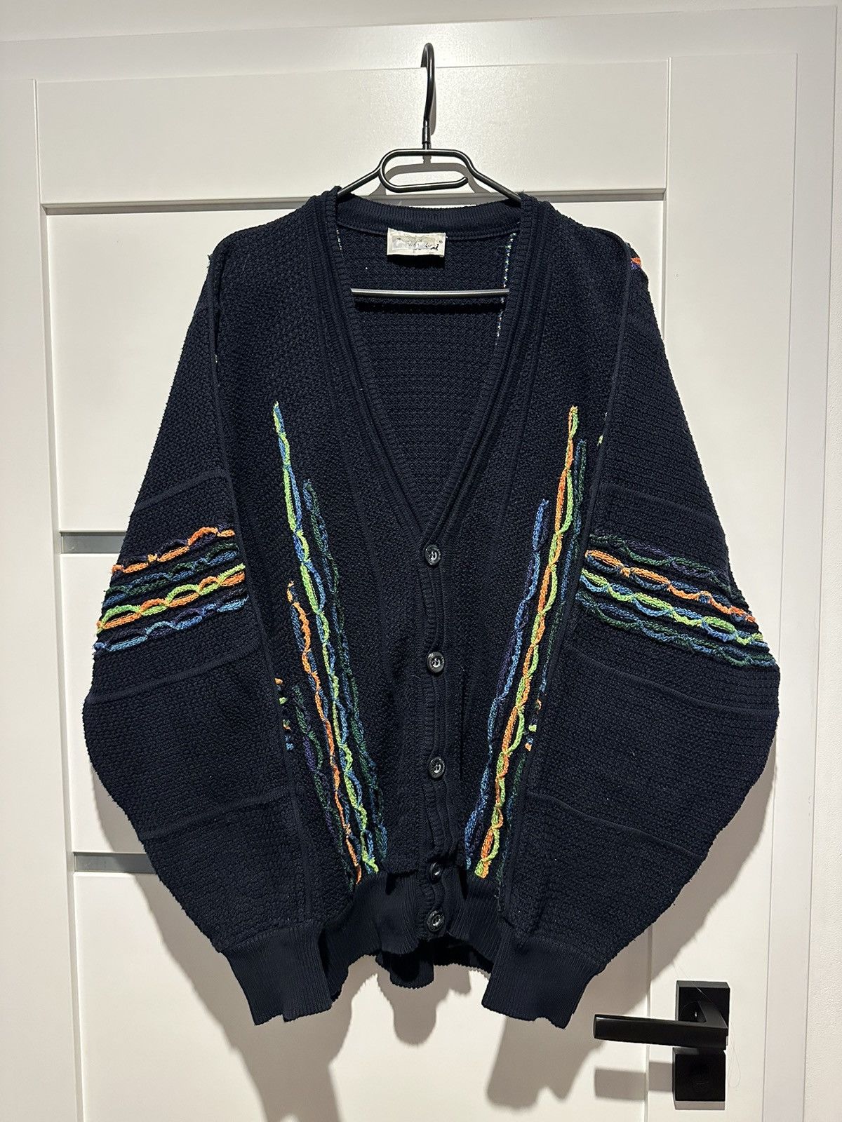 Carlo Colucci Vintage Carlo Colucci cable knit cardigan navy Size US XL / EU 56 / 4 - 1 Thumbnail