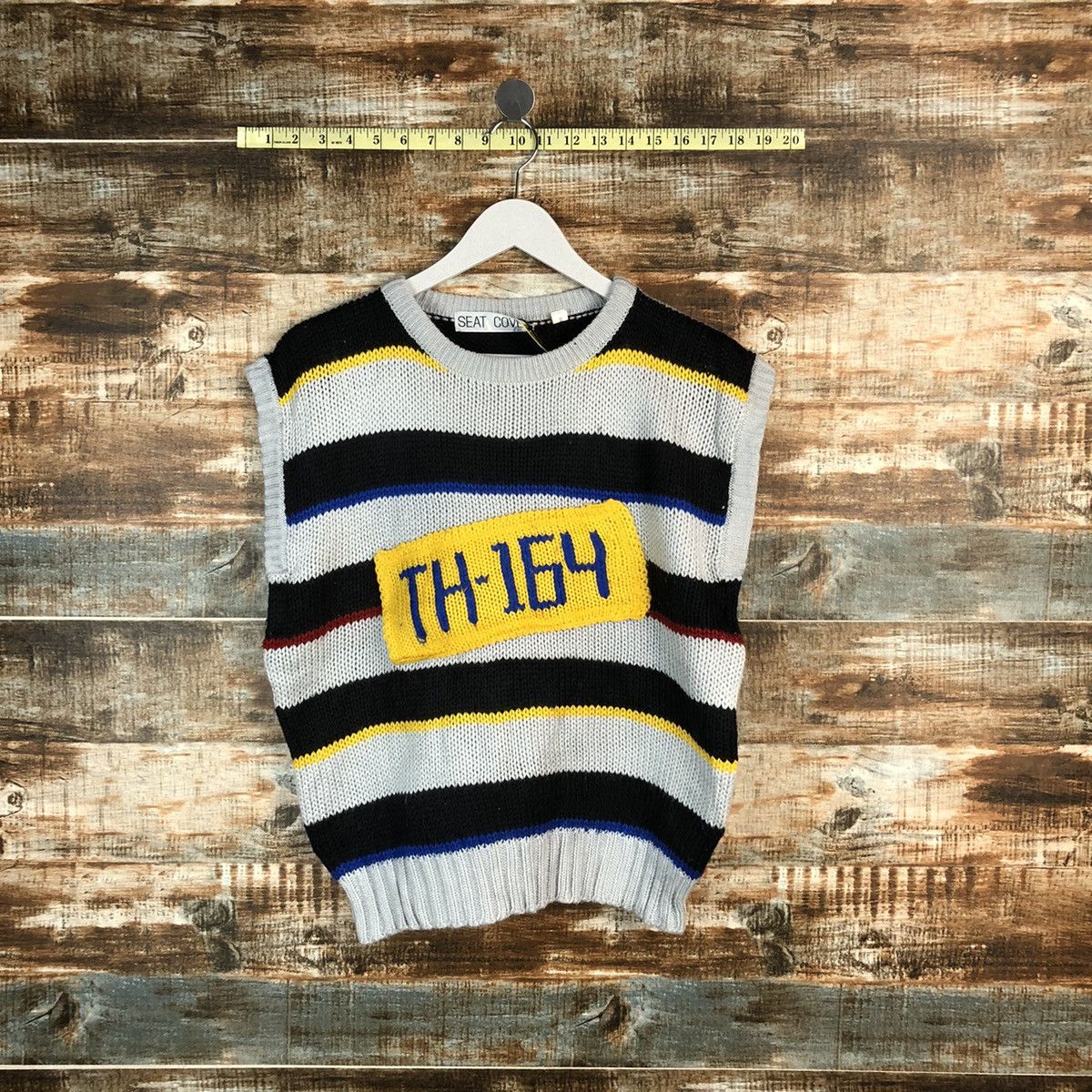 Homespun Knitwear Sean Cover Stripe Vest Knitwear #A1653 Size US S / EU 44-46 / 1 - 1 Thumbnail