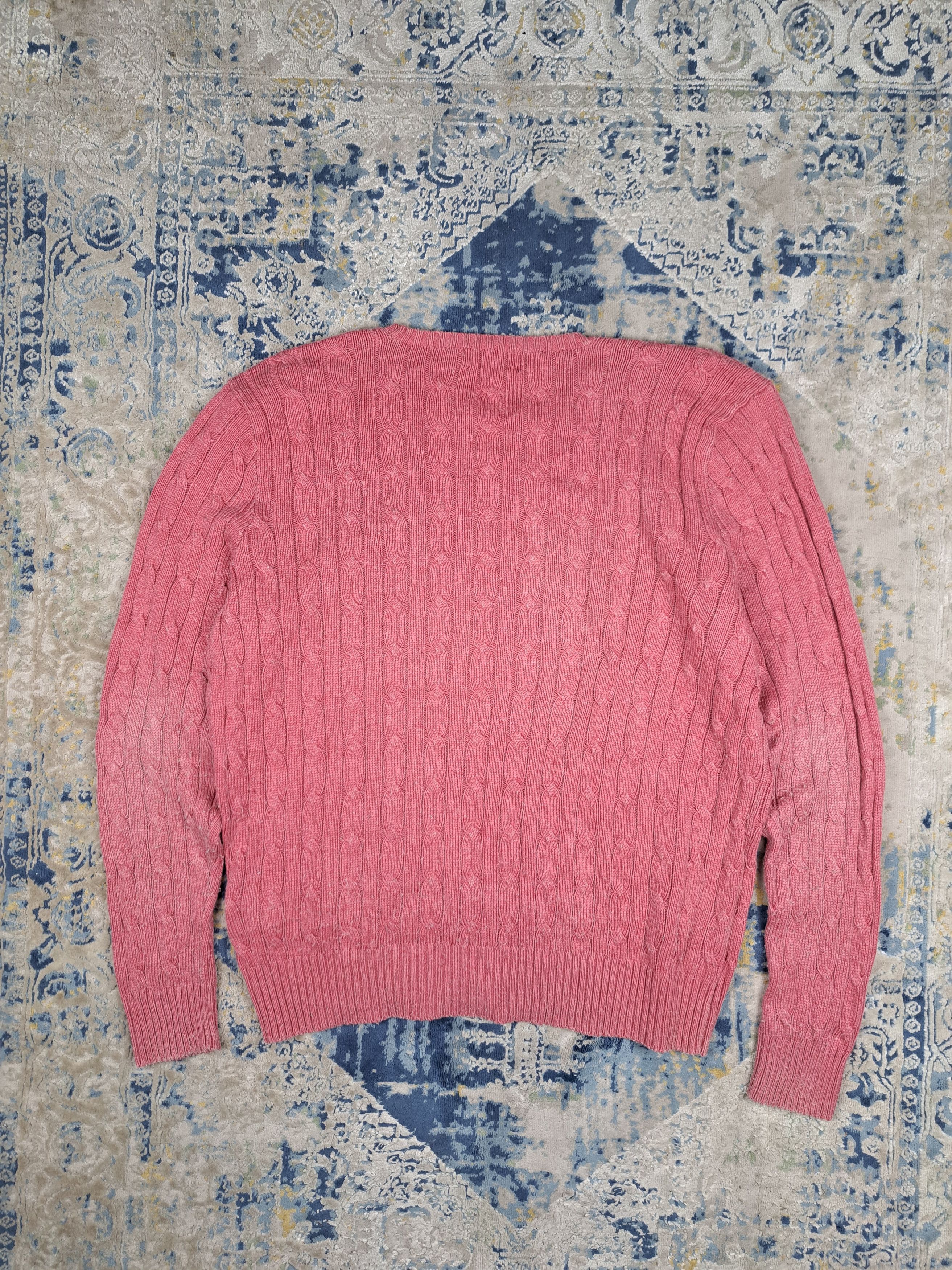 Polo Ralph Lauren Ralph Lauren 100% Silk Cable Knit Pink Sweater Luxury Size US XL / EU 56 / 4 - 7 Thumbnail