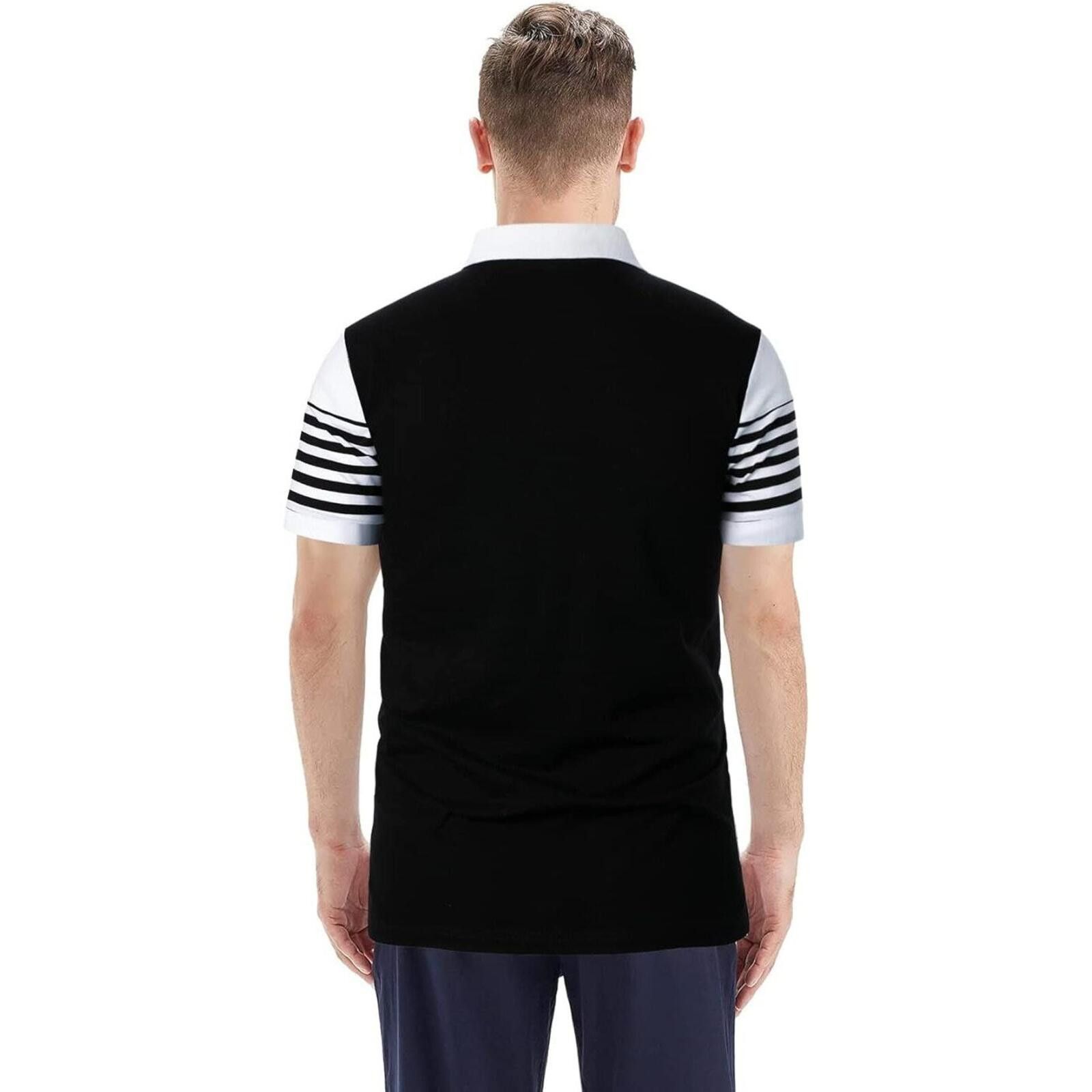 Other 2XL Men's Polo Shirt Short Sleeve Striped Casual Slim Fit Size US XXL / EU 58 / 5 - 3 Thumbnail