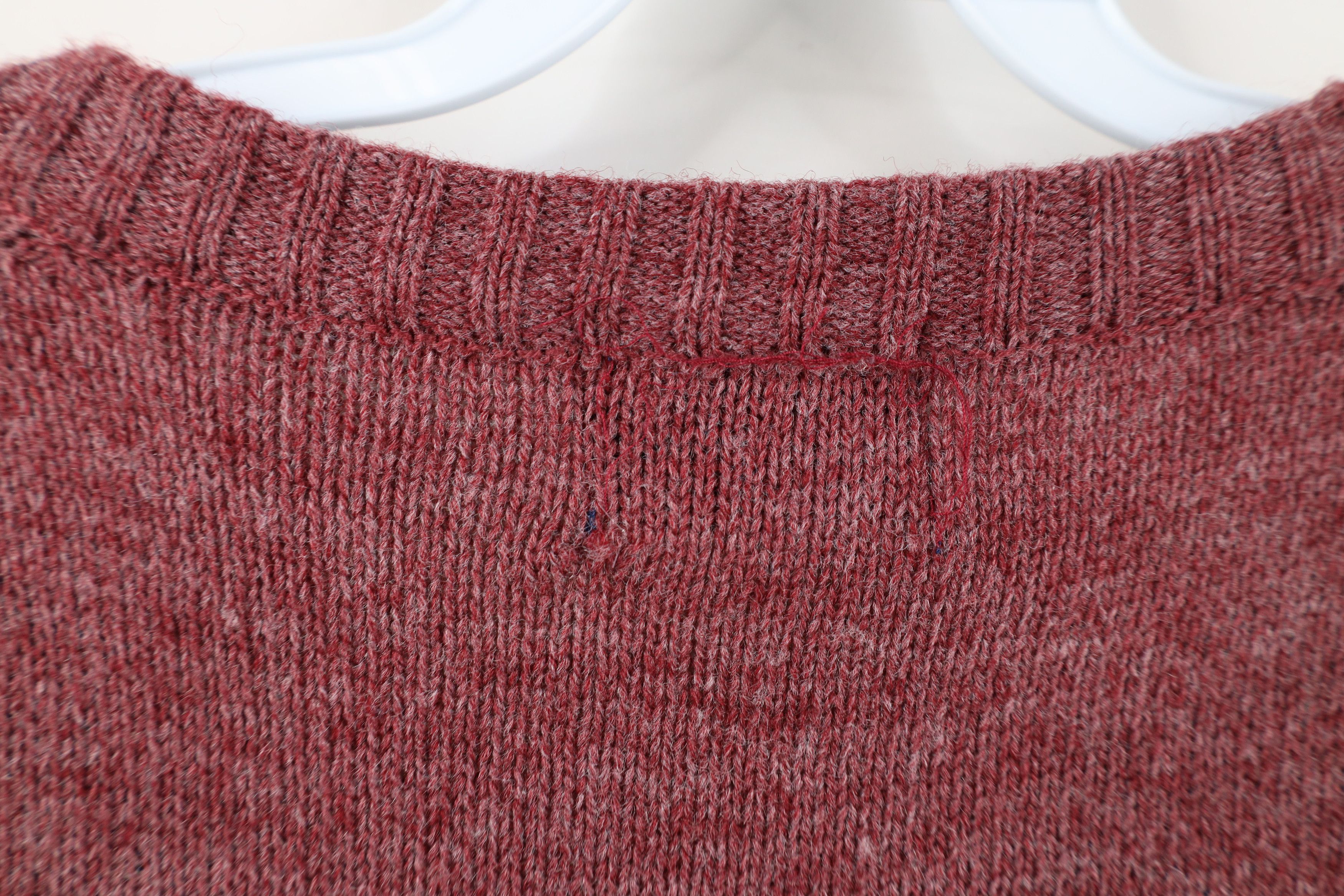 Vintage Vintage 70s Streetwear Ribbed Knit V-Neck Sweater Vest Red Size US XXL / EU 58 / 5 - 5 Thumbnail