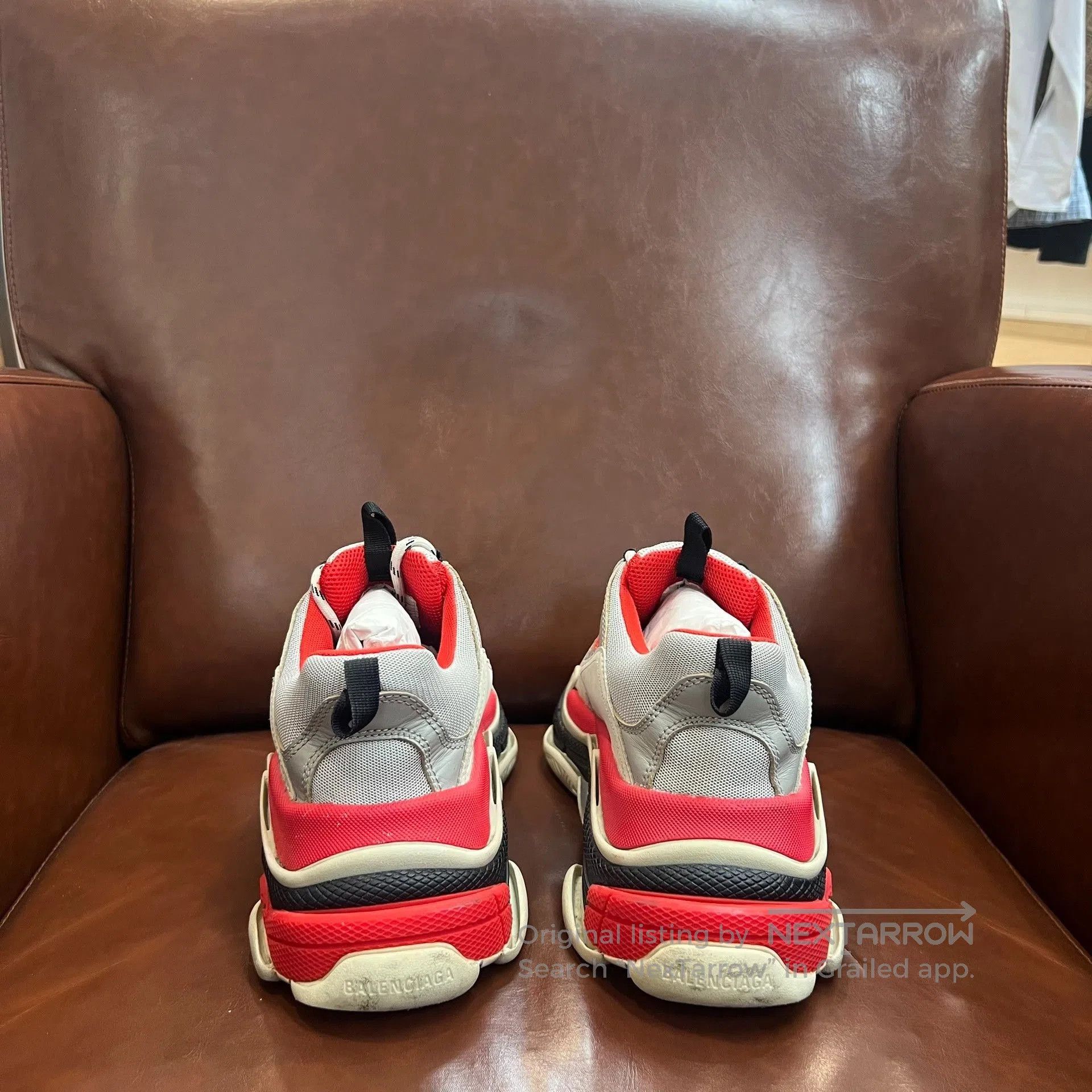 Balenciaga Balenciaga Triple S White Gray Red. Size US 7 / EU 40 - 3 Thumbnail
