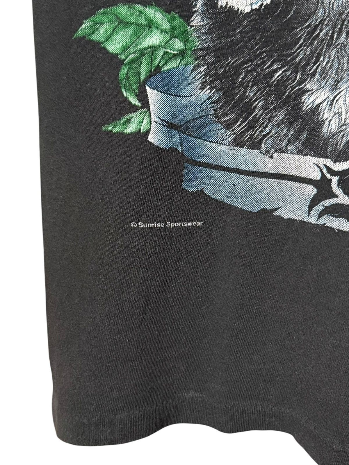 Vintage Vintage 1990s Only the Strong Survive Wolf T-Shirt, Size L! Size US L / EU 52-54 / 3 - 4 Thumbnail