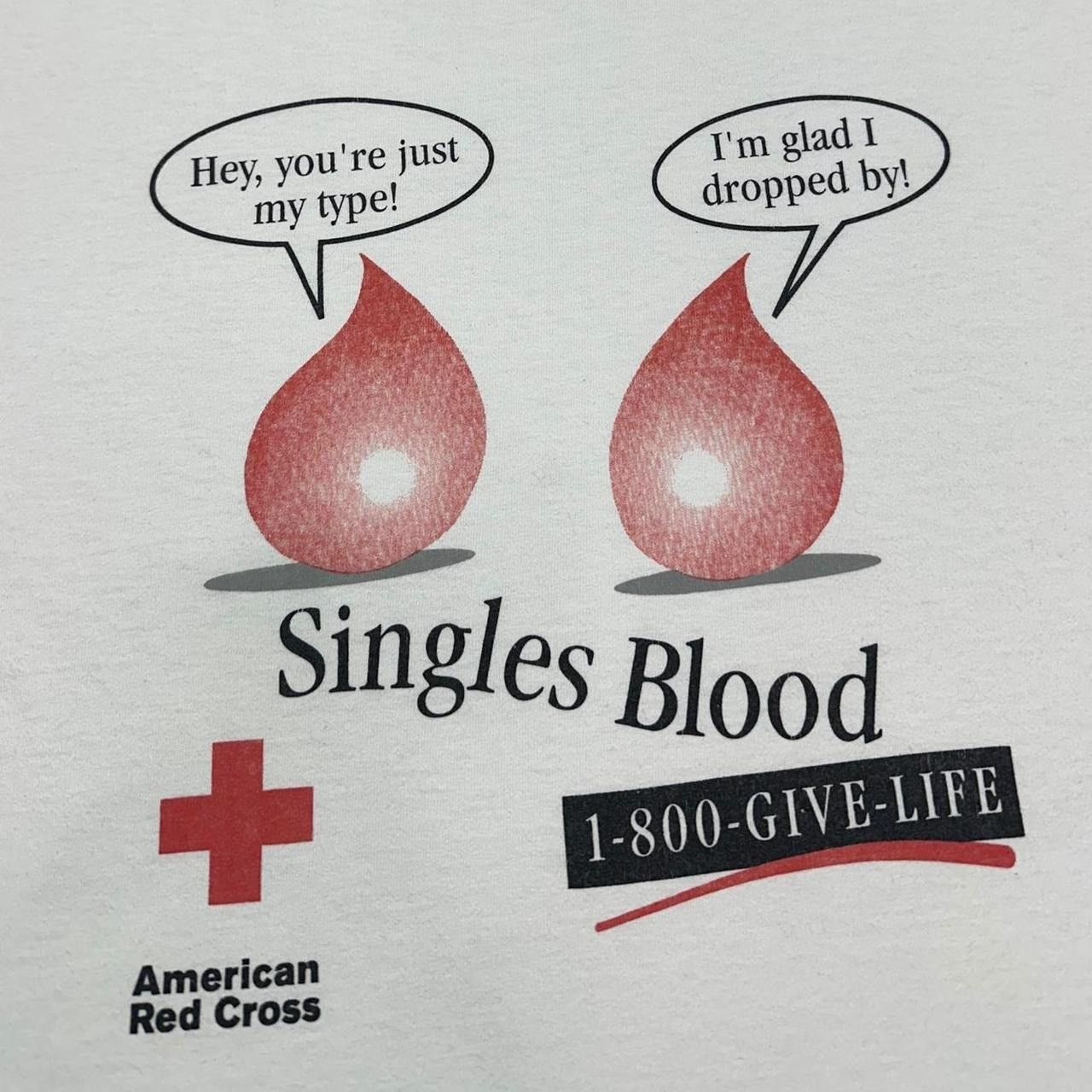 Vintage Vintage Singles Blood Drive T-Shirt Size US XL / EU 56 / 4 - 3 Thumbnail