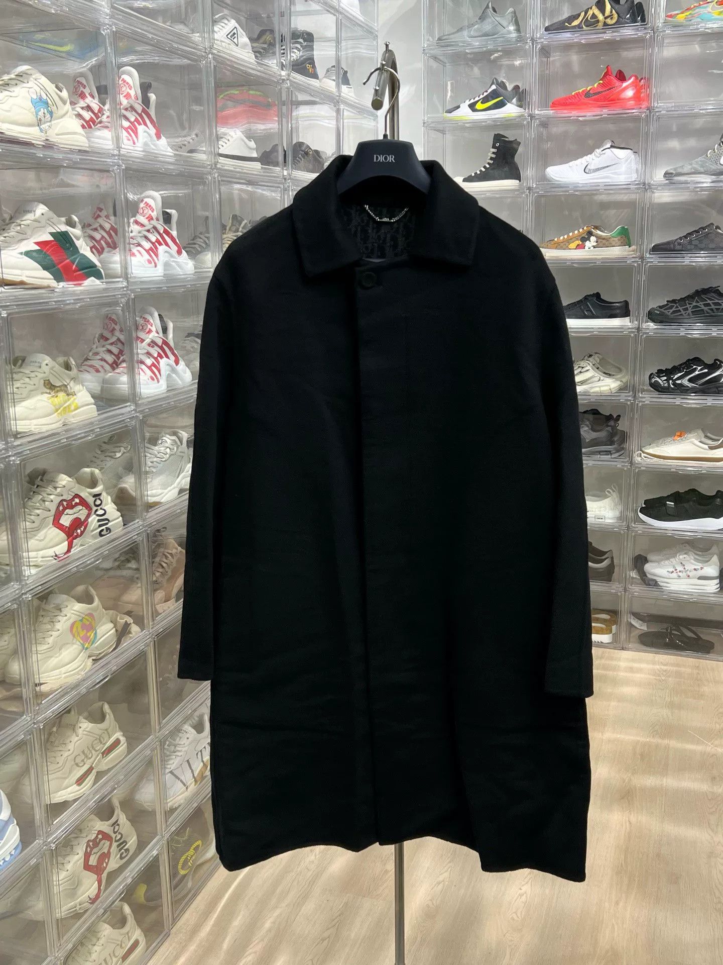Dior Dior New Black Wool Long Coat Size US M / EU 48-50 / 2 - 1 Thumbnail