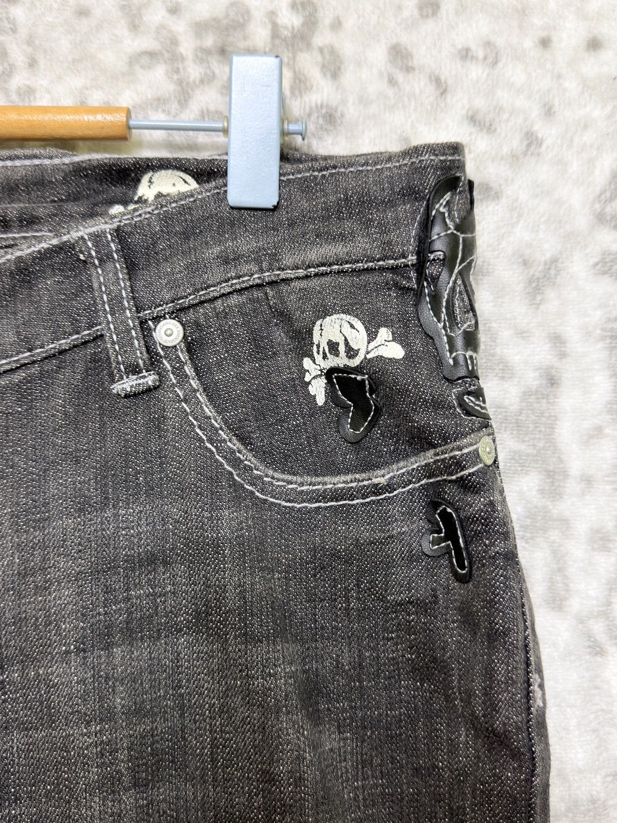 7 For All Mankind VINTAGE FLARED FOR ALL MANKIND 7 ☠️ PATCHES DENIM Size US 34 / EU 50 - 9 Thumbnail
