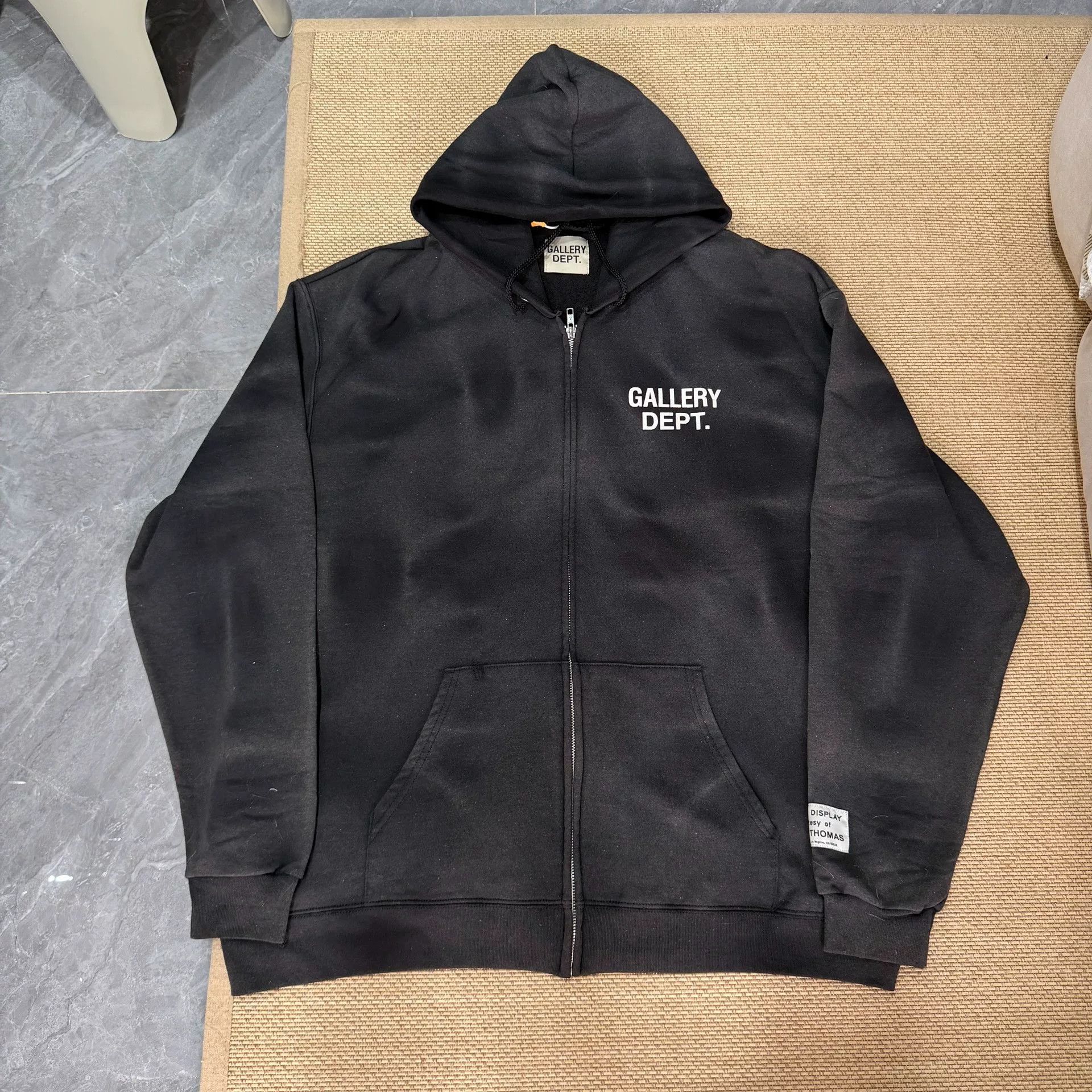 Gallery Dept. Gallery Dept Water-Washed Zipper Hoodie Size US XL / EU 56 / 4 - 1 Thumbnail