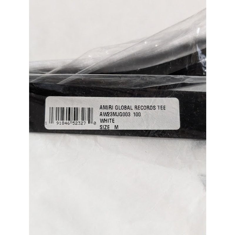 Amiri o1rshd1 Global Records T-Shirt in White M Size US M / EU 48-50 / 2 - 16 Thumbnail