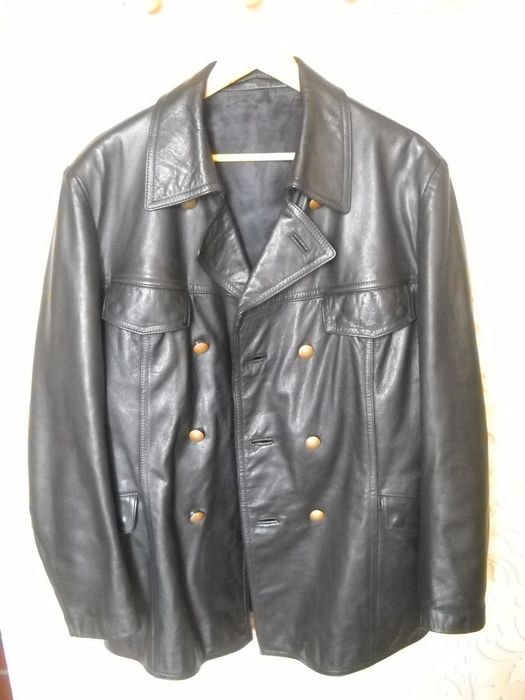 Vintage Vintage 80s polizei leather jacket | Grailed
