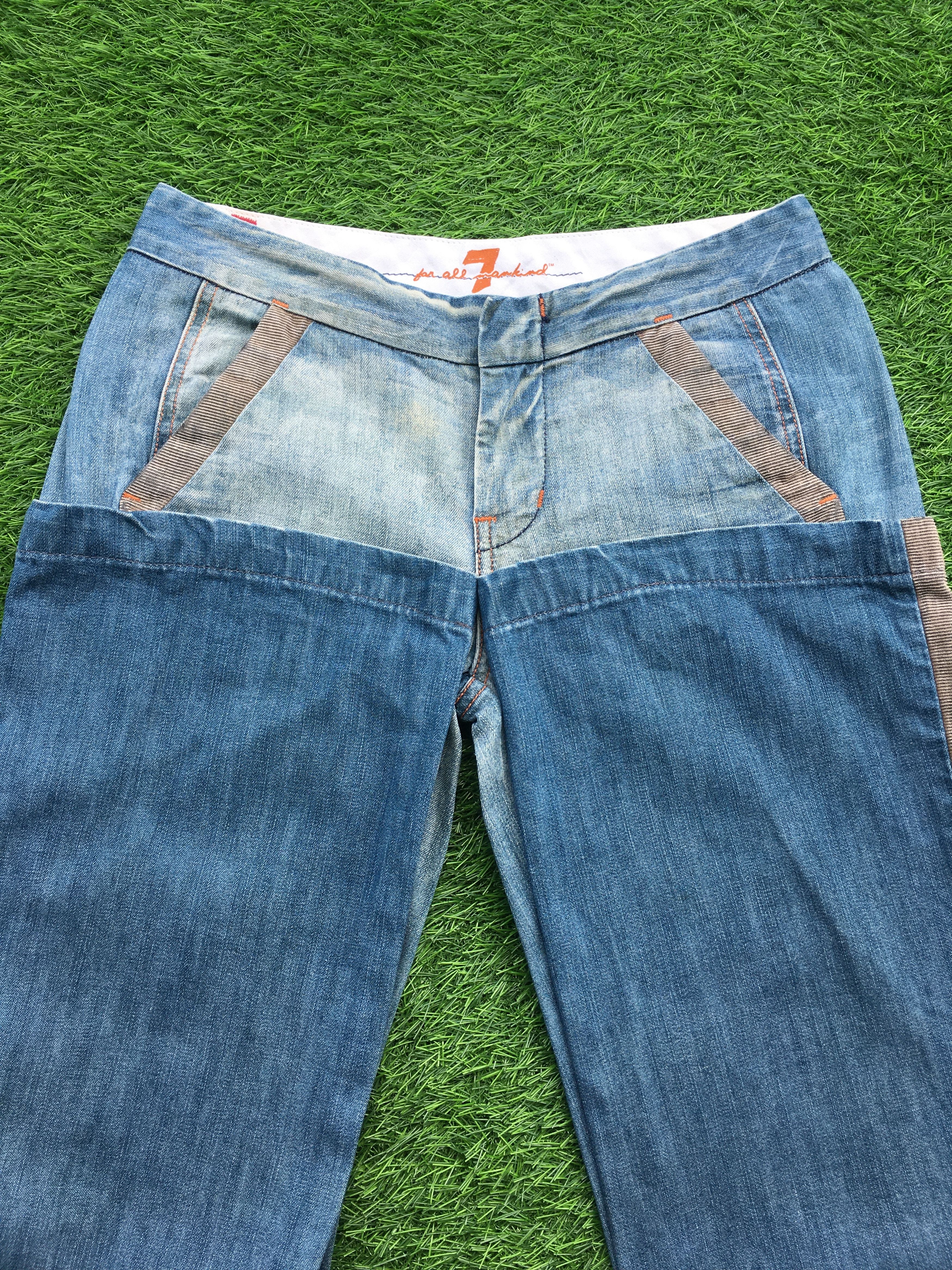 7 For All Mankind × Designer Low Rise Flare Denim Pants D-948 Size 26" / US 2 / IT 38 - 6 Thumbnail