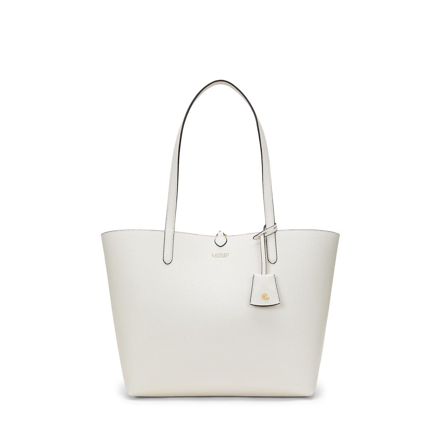Lauren Ralph Lauren o1g2r1mq0825 Size: OS / Reversible Leather Tote Bag in White Size ONE SIZE - 1 Thumbnail