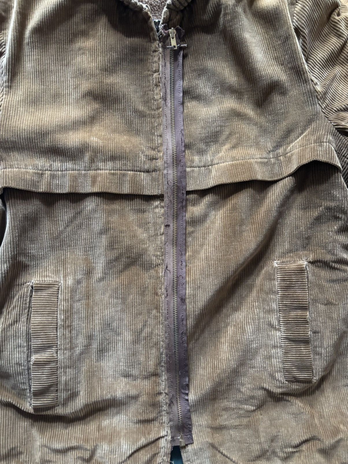 Vintage 1940s Town & Country Patchwork Corduroy Sherpa Lined Jacket Size US L / EU 52-54 / 3 - 12 Thumbnail