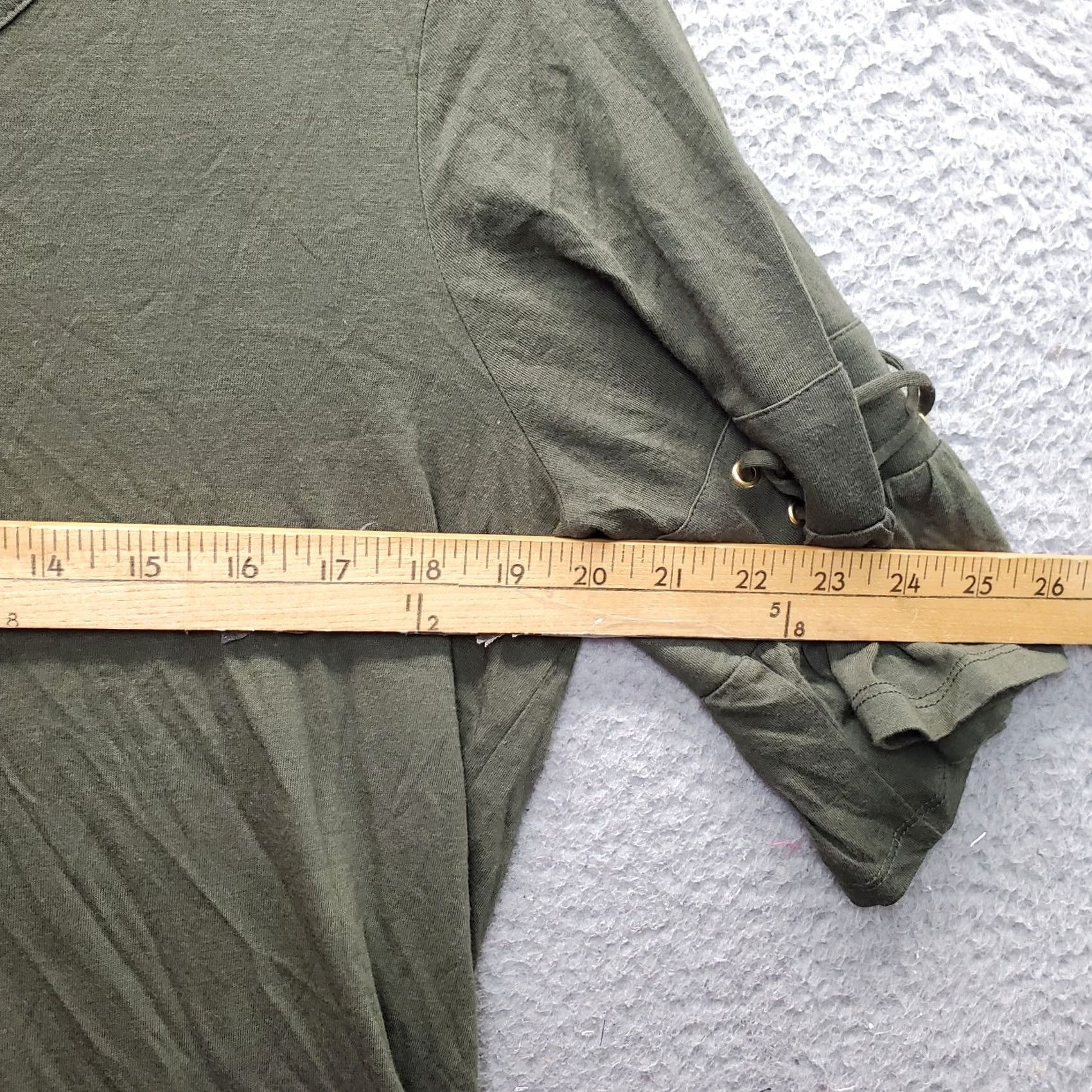 Michael Kors Michael Kors Blouse Womens L Green Round Neck Pullover Slit Sleeve Tee Top Size L / US 10 / IT 46 - 4 Thumbnail