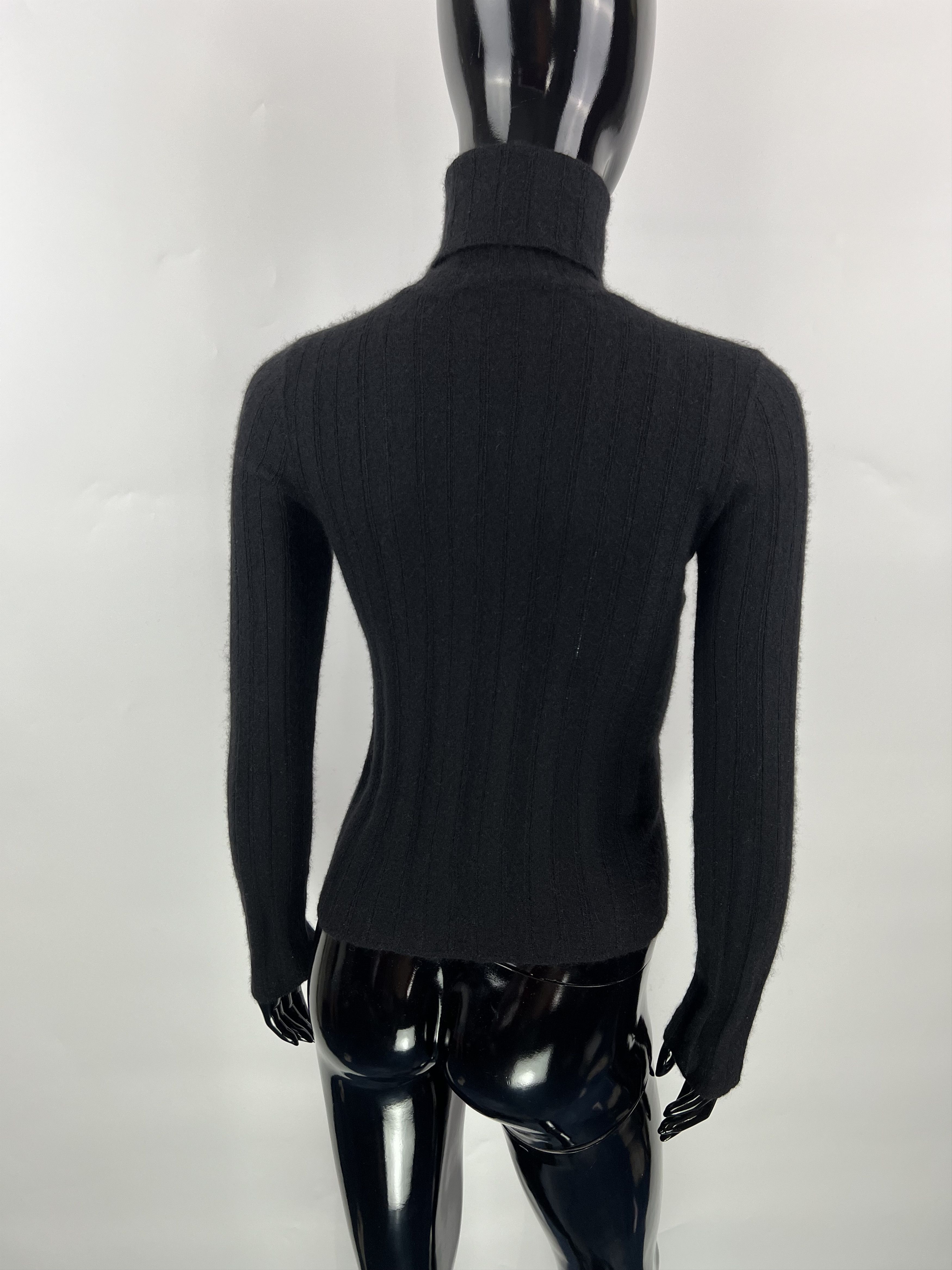 Vintage VTG Lamberto Losani Cashmere Silk Turtleneck Sweater Size S Size S / US 4 / IT 40 - 2 Thumbnail