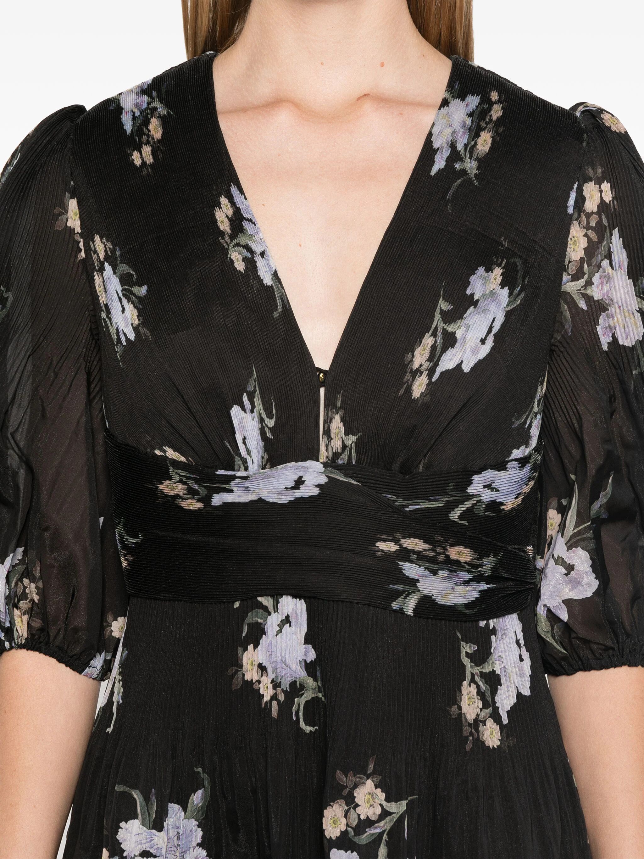 Zimmermann o1s22i1n1024 Pleated Organza Mini Dress in Black Size S / US 4 / IT 40 - 5 Thumbnail