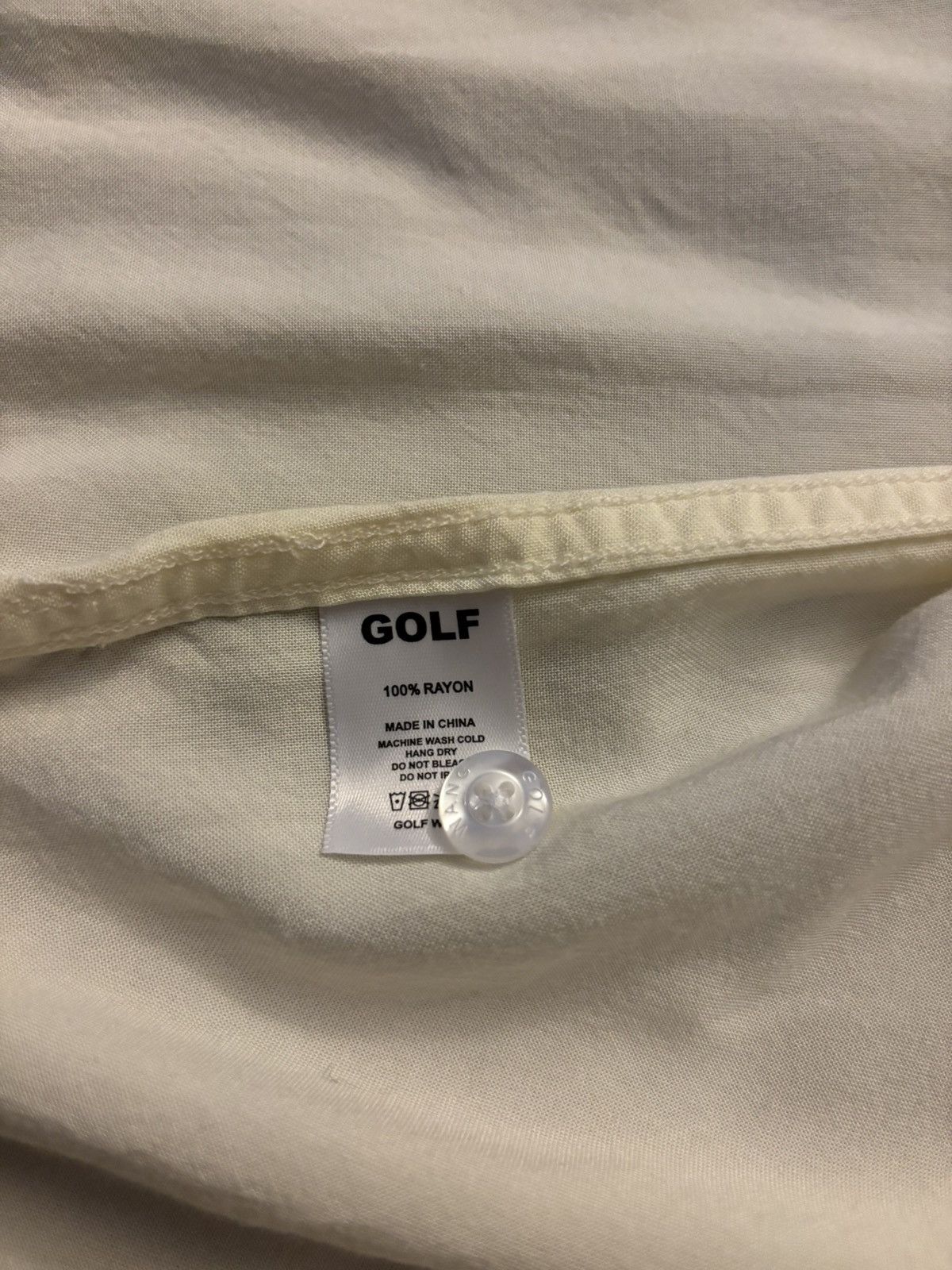 Golf Wang GOLFWANG Cream Short-Sleeve Button Up w/ Heart Graphic Size US M / EU 48-50 / 2 - 3 Thumbnail