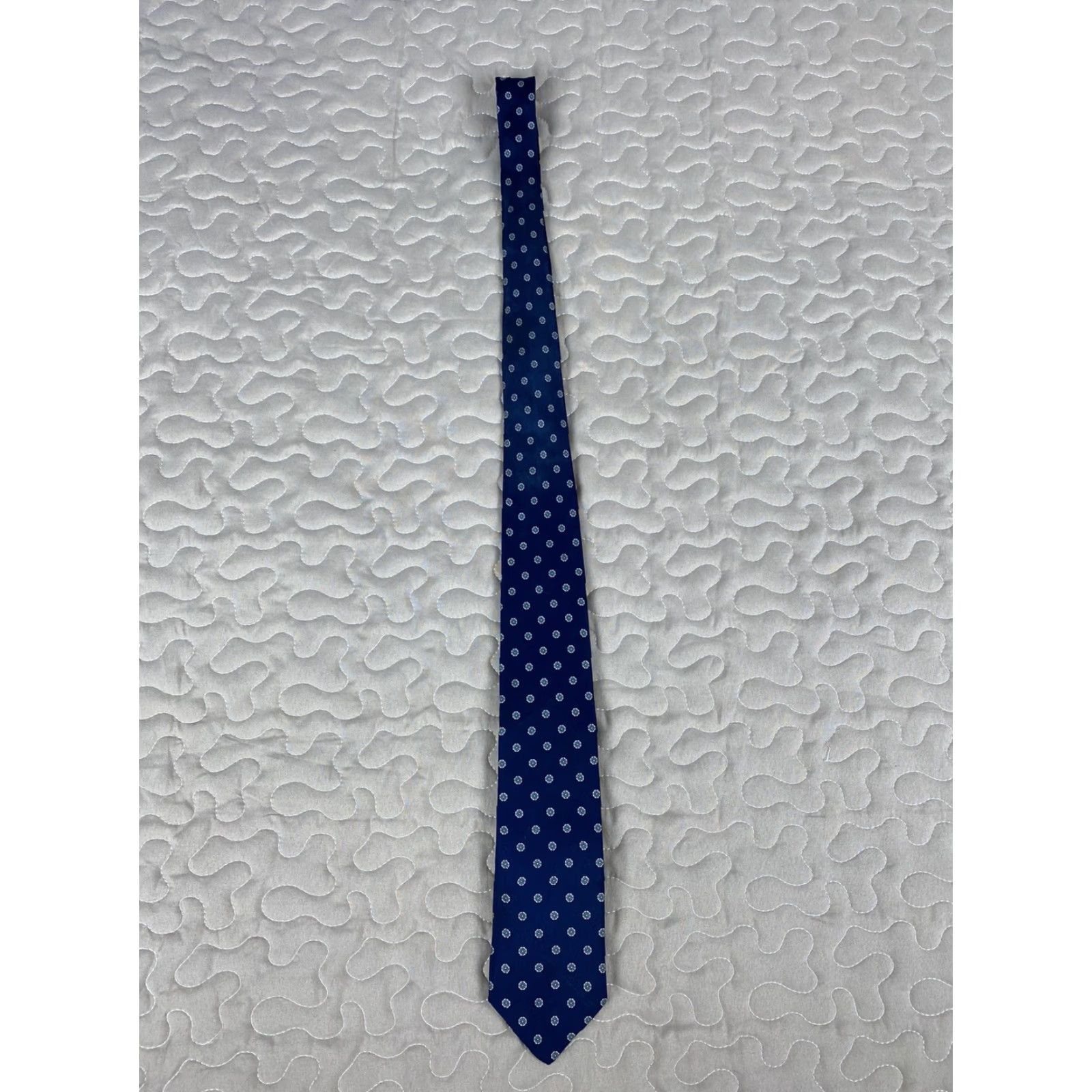 Vintage VINTAGE Cernie Tie Silk Navy Blue 57x3 Men Neck Tie Silk Navy Blue Mens Tie 57x3 Blue Silk Cernie Merc Vintage? Size ONE SIZE - 3 Thumbnail