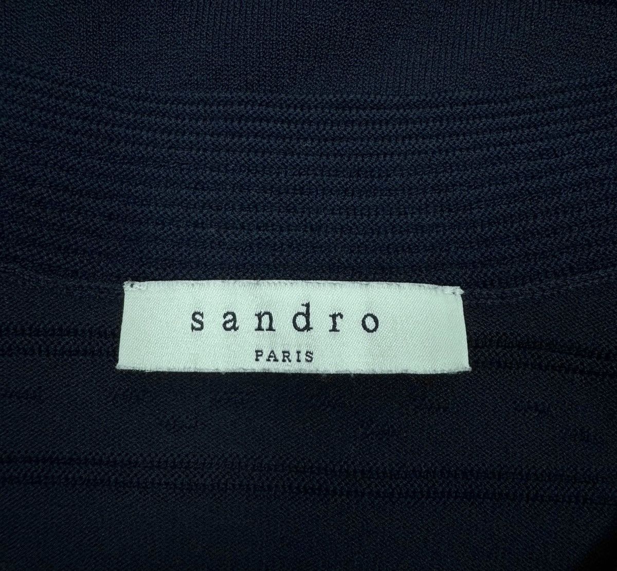 Sandro Sandro Viscose Knit Dress Knee Length Navy size 1 Size S / US 4 / IT 40 - 10 Thumbnail