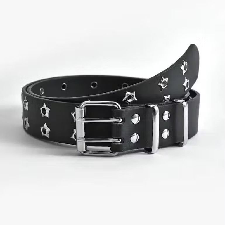 image of Unbrnd Star Eye Rivet Belt Black, Men's