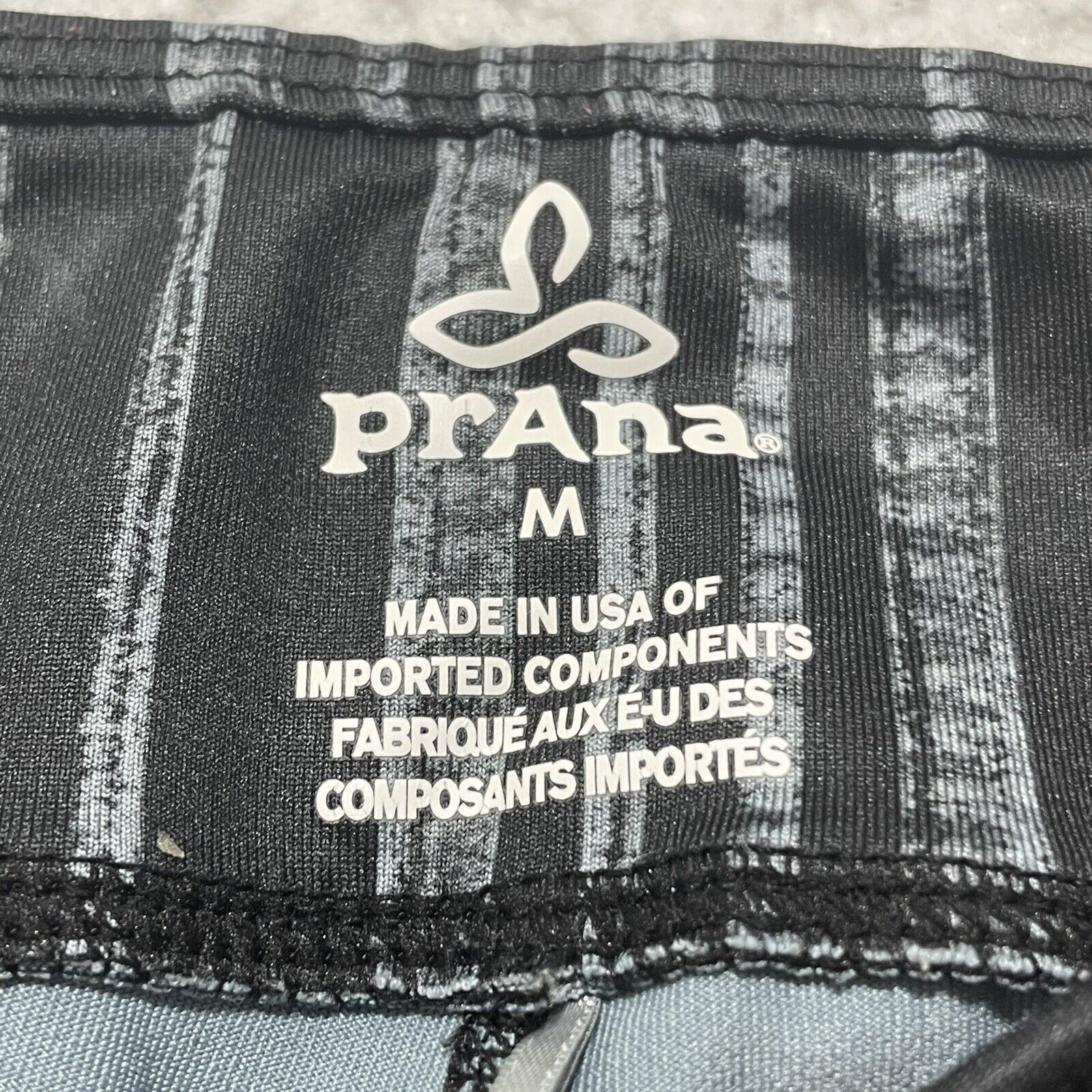 Prana PrAna Roxanne Capri Leggings Striped Athletic Pants Stretch Size 32" / US 10 / IT 46 - 2 Thumbnail