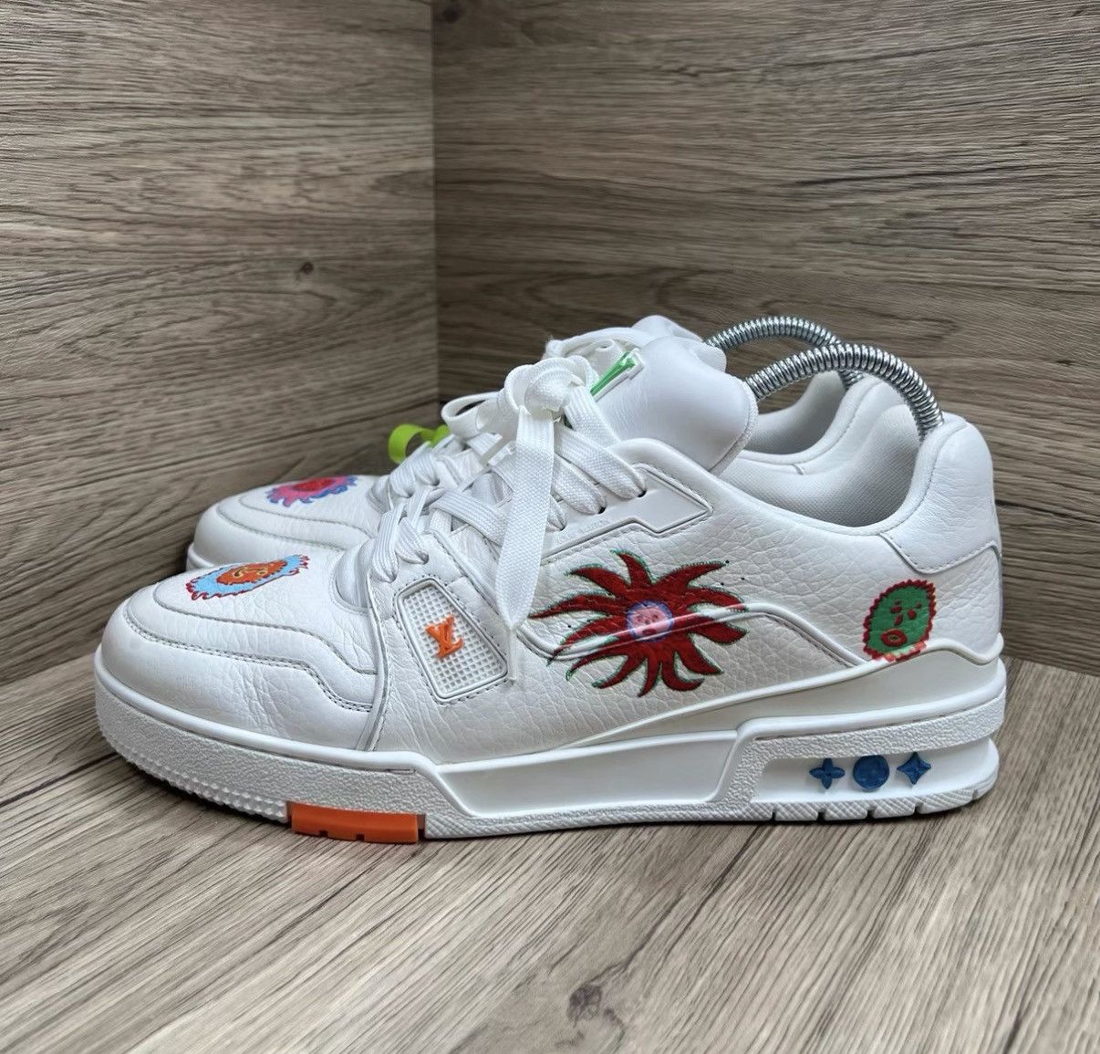 Louis Vuitton Louis Vuitton Yayoi Kusama Trainer Sunflower Sneakers J41 Size US 8 / EU 41 - 1 Thumbnail