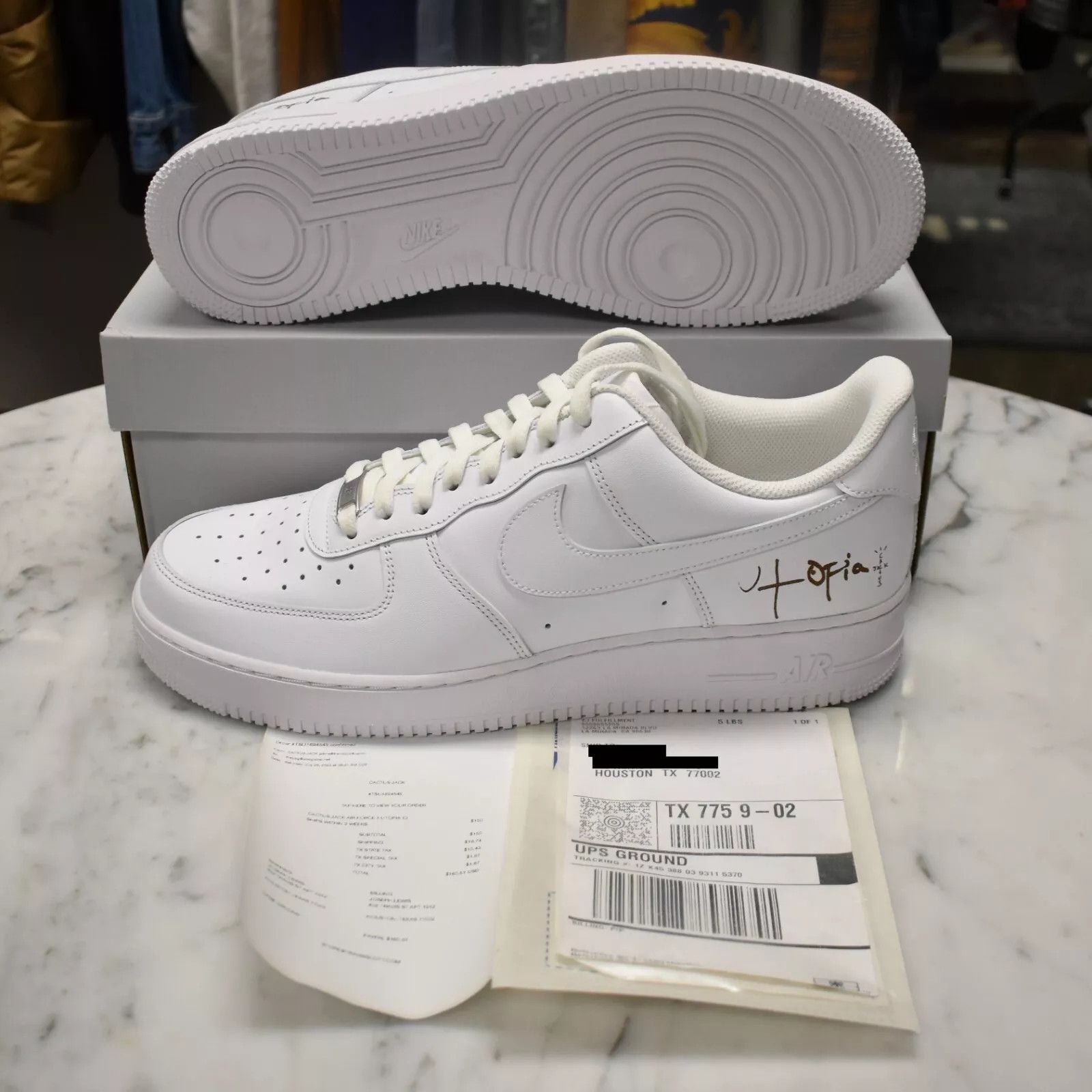 Nike × Travis Scott Nike Air Force 1 Low UTOPIA Travis Scott Cactus Jack White Size US 13 / EU 46 - 1 Thumbnail