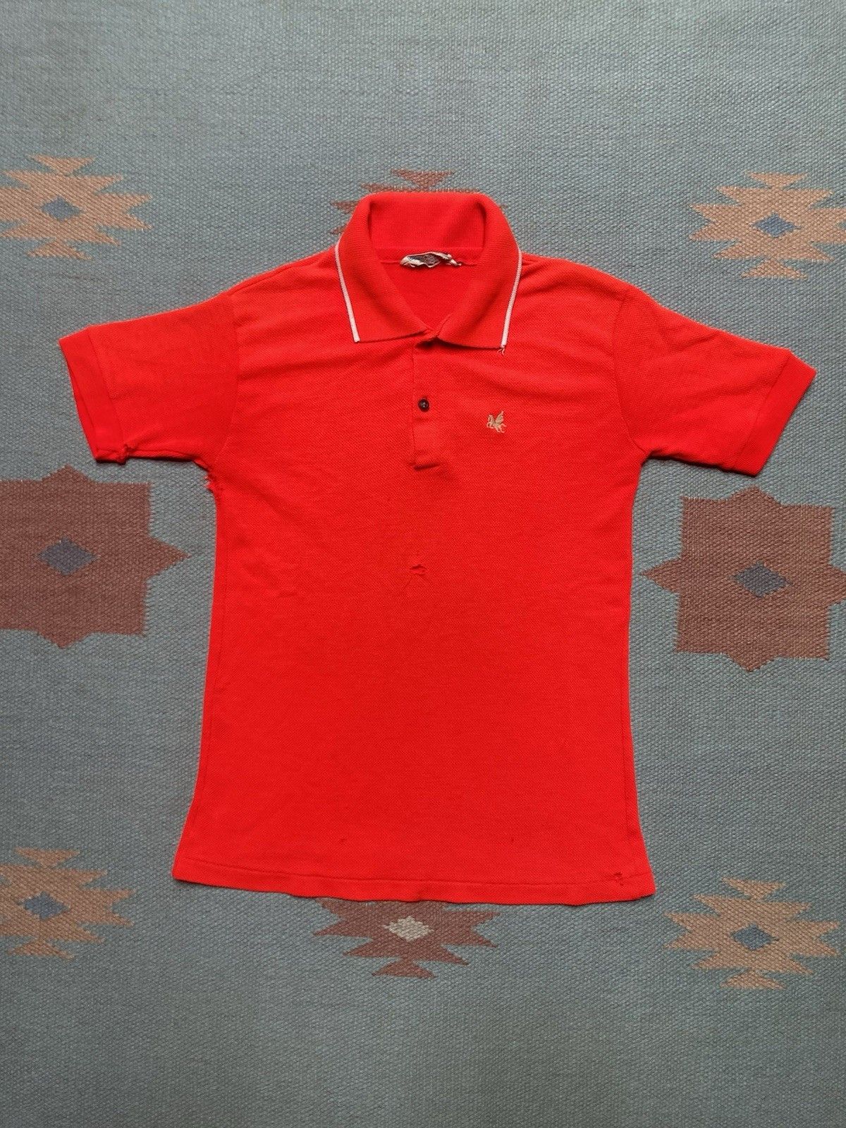 Vintage 60s short sleeve polo shirt jacquard knit women’s baby tee Size S / US 4 / IT 40 - 1 Thumbnail