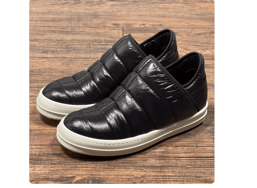 Rick Owens Drkshdw Rick Owens RO men's black duck cloth slip-ons Size US 8 / EU 41 - 4 Thumbnail
