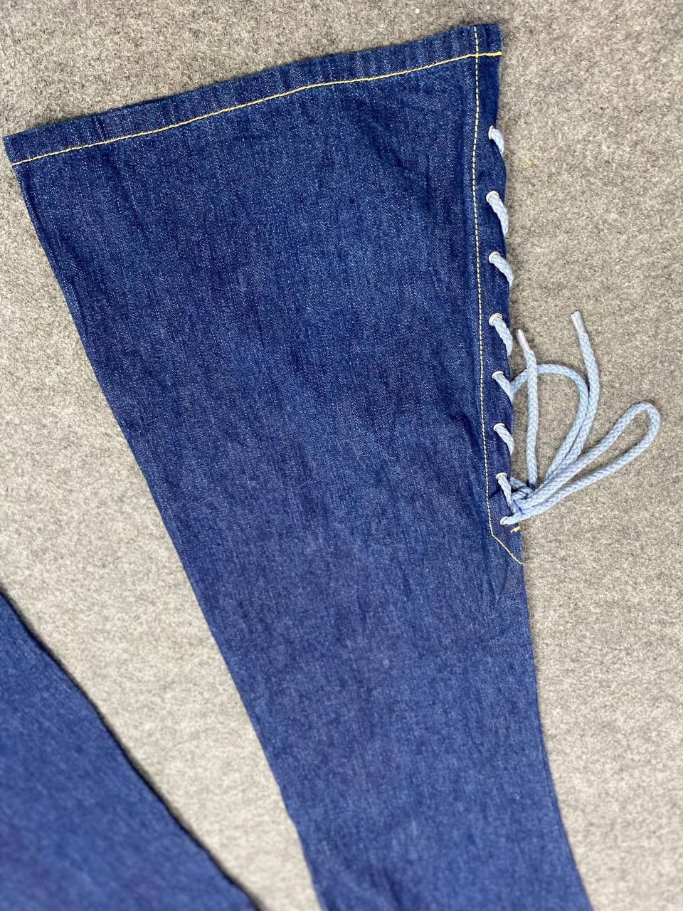 Japanese Brand vintage japanese brand bootcut flare denim nice design Size 28" / US 6 / IT 42 - 6 Thumbnail