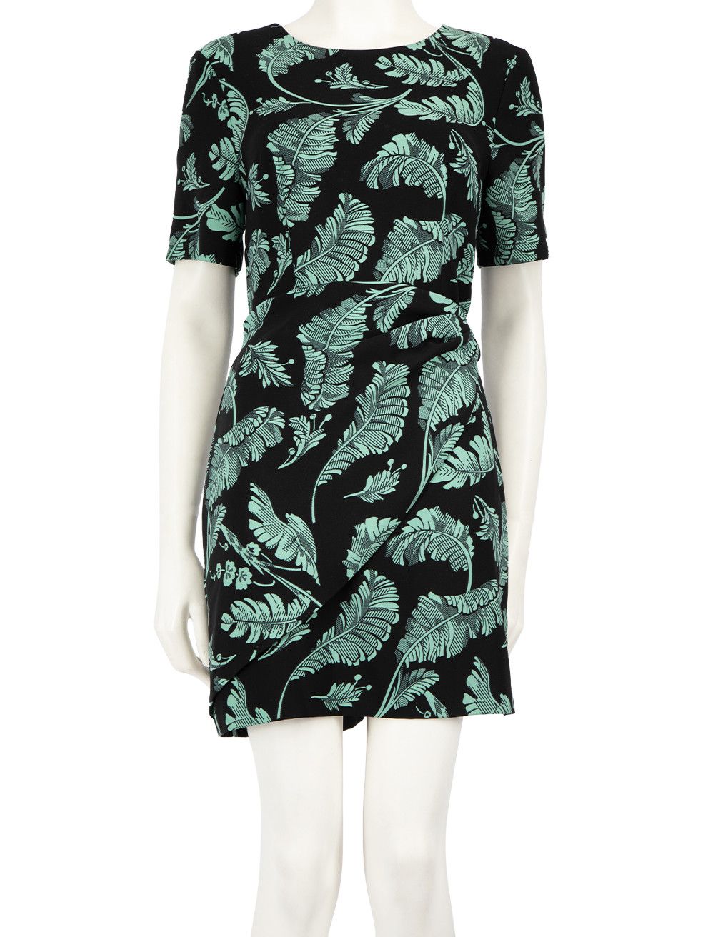image of Cinq A Sept Leaf Pattern Mini Dress, Women's (Size Medium)