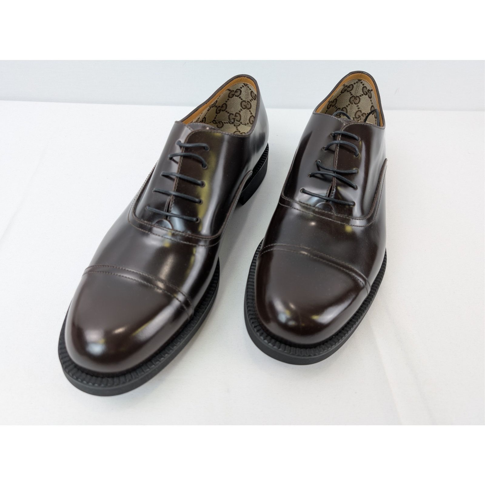 Gucci o1rshd1 Davis Bull men's leather cap-toe oxford shoes Boots Size US 12.5 / EU 45-46 - 8 Thumbnail