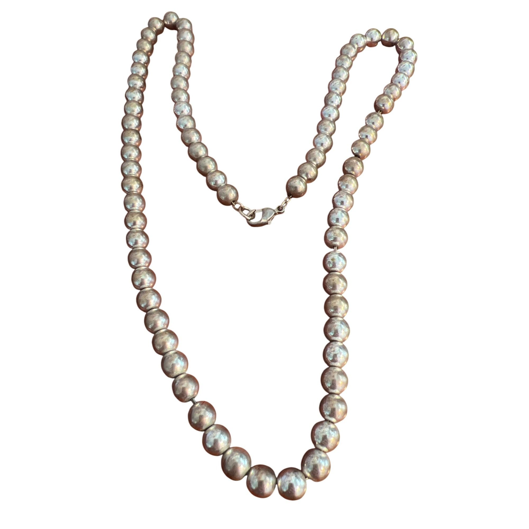 Other Vintage Silver Tone Bead Necklace Chain Estate Classic Lobst Size ONE SIZE - 1 Thumbnail