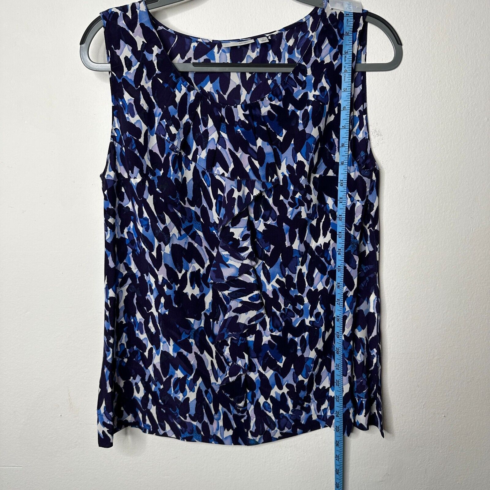 Other Halogen Silk Blue White Sleeveless Scoop Neck Blouse M Size M / US 6-8 / IT 42-44 - 9 Thumbnail