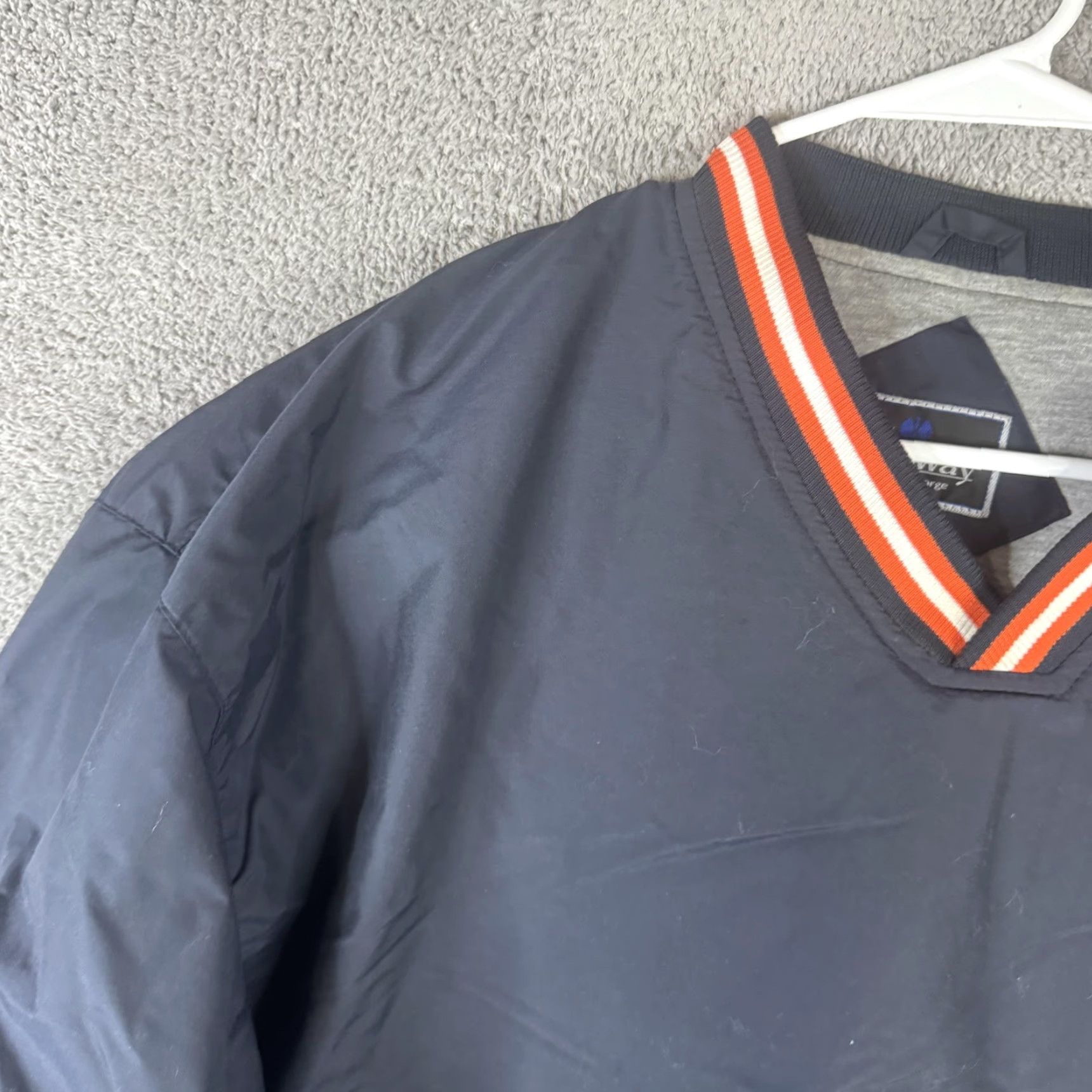 Holloway Holloway Windbreaker Jacket Mens 3XL Blue S Logo V Neck Pullover Lined School Size US XXL / EU 58 / 5 - 5 Thumbnail